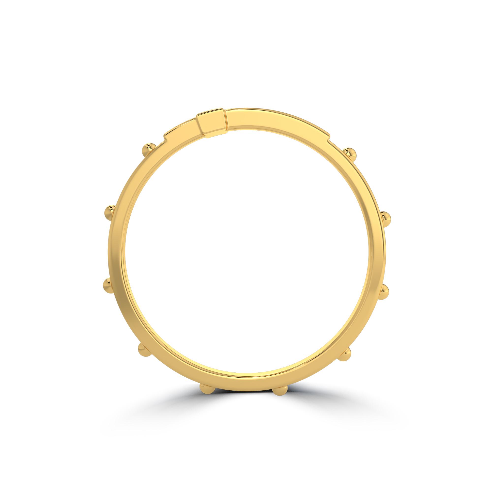 Golden Faith Rosary Ring , 13