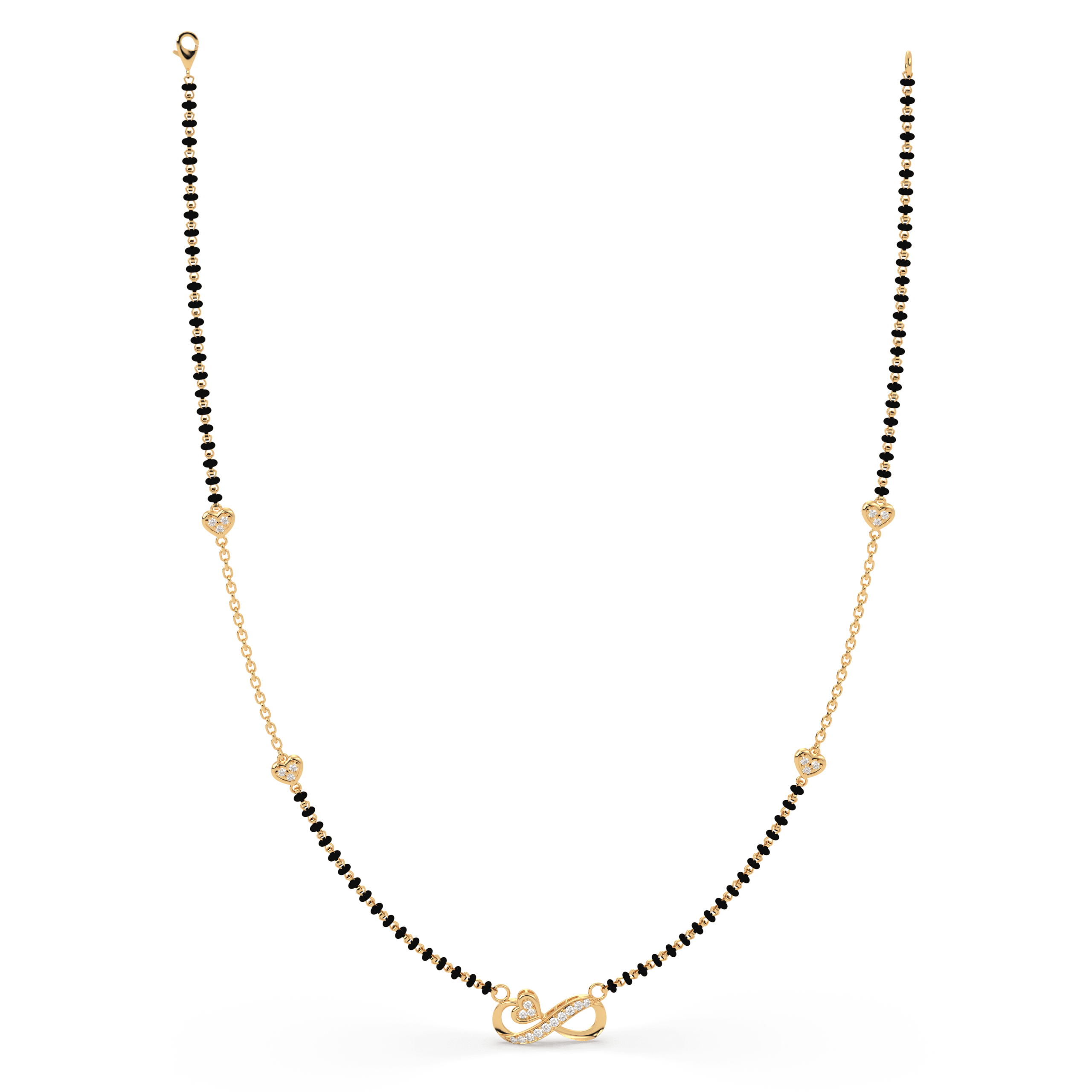 Infinity Heart cz stone  Mangalsutra , 
