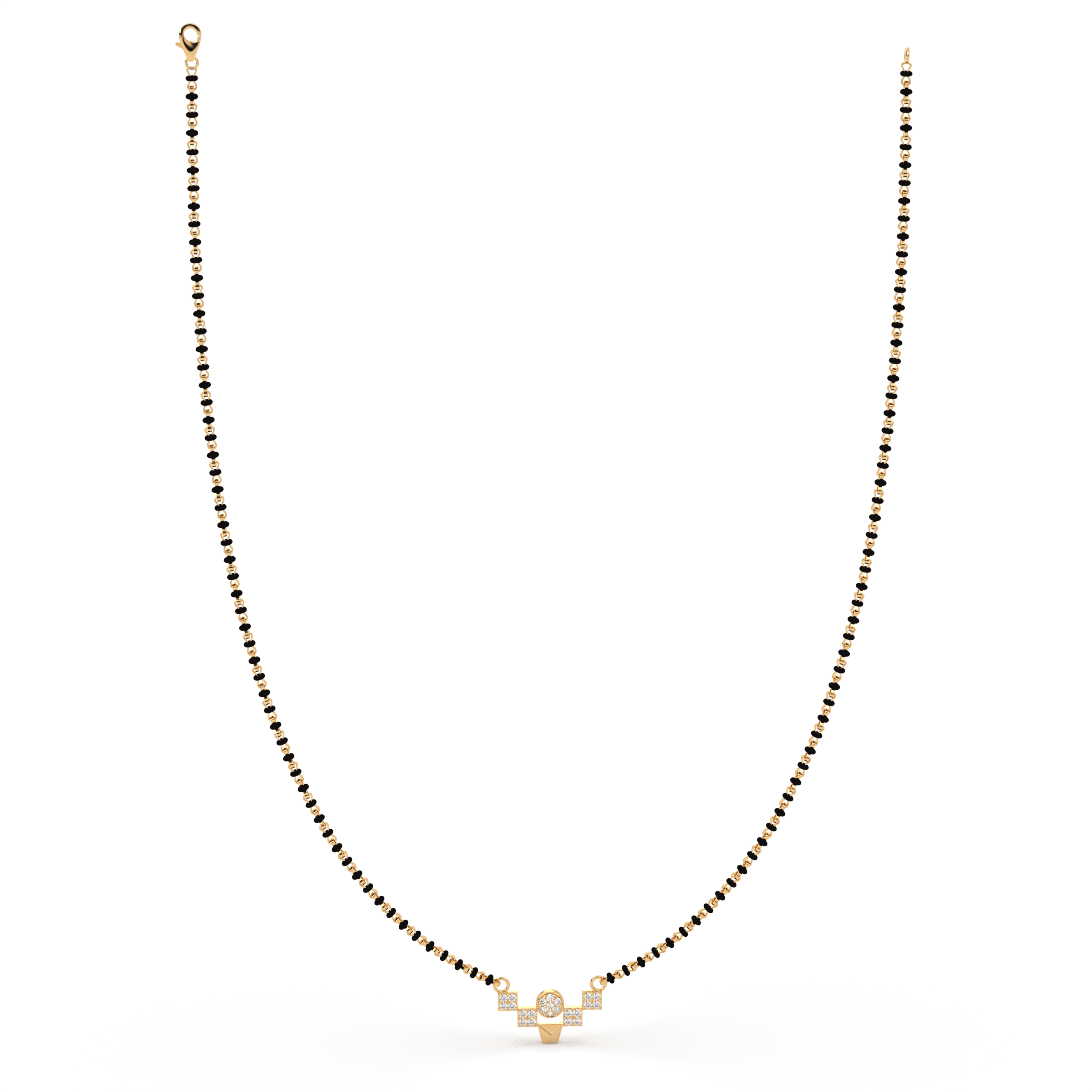 Geometric cz stone  Mangalsutra , 