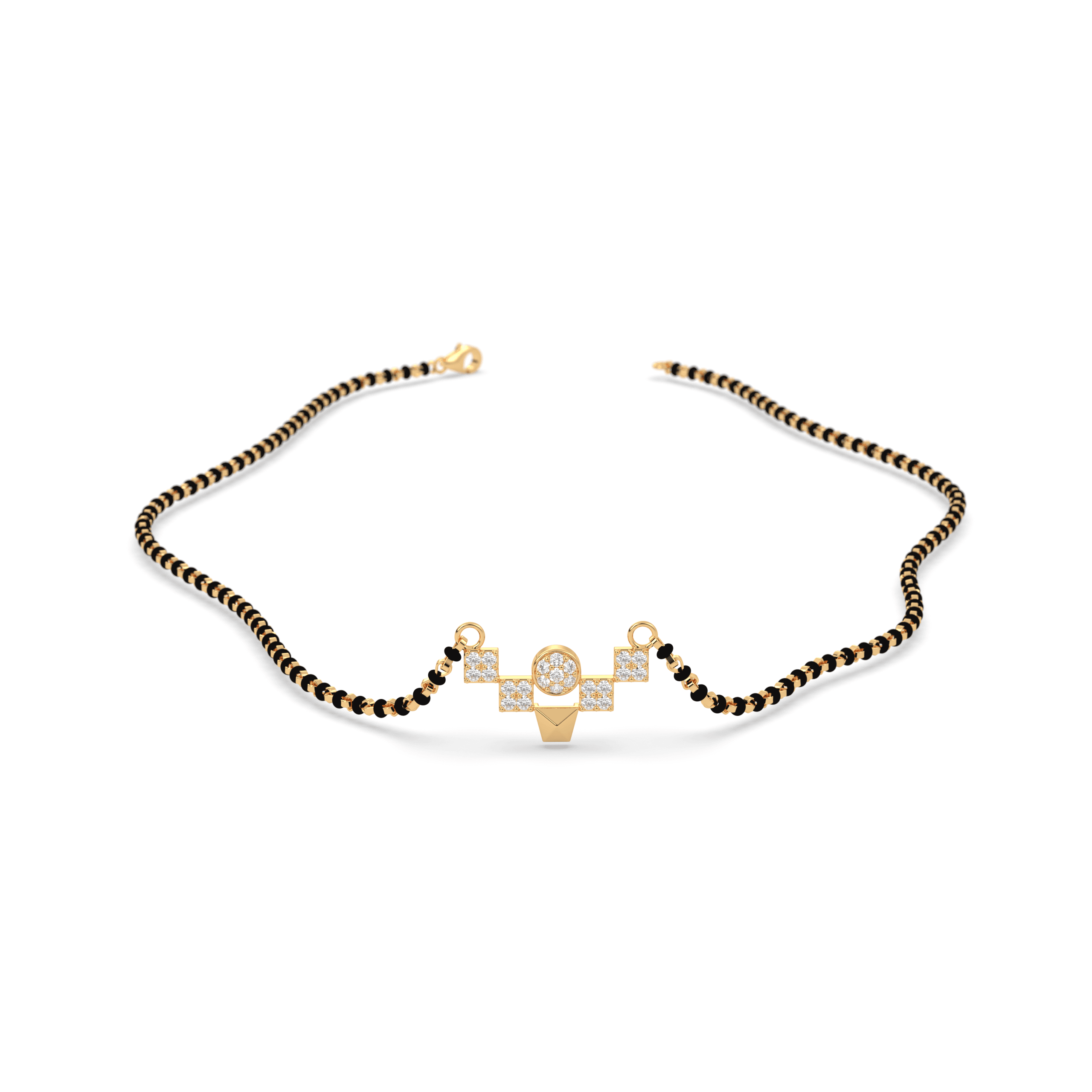Geometric cz stone  Mangalsutra , 