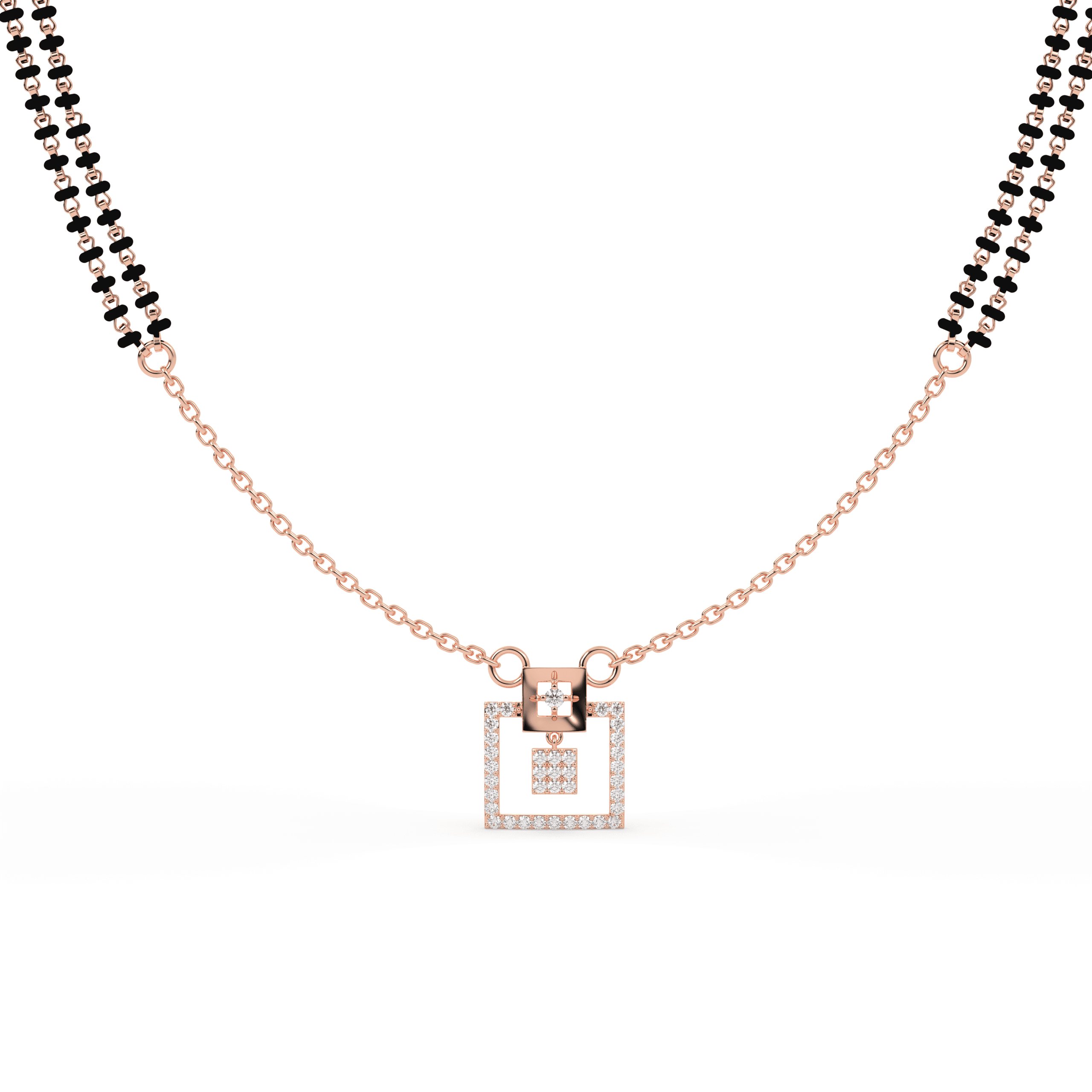 Geometric cz stone  Mangalsutra , 