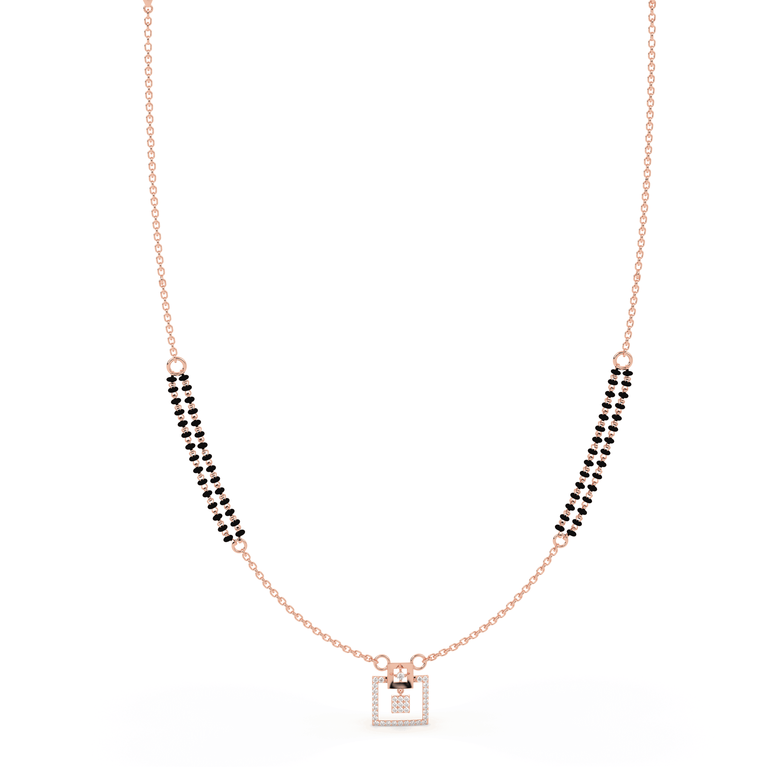 Geometric cz stone  Mangalsutra , 