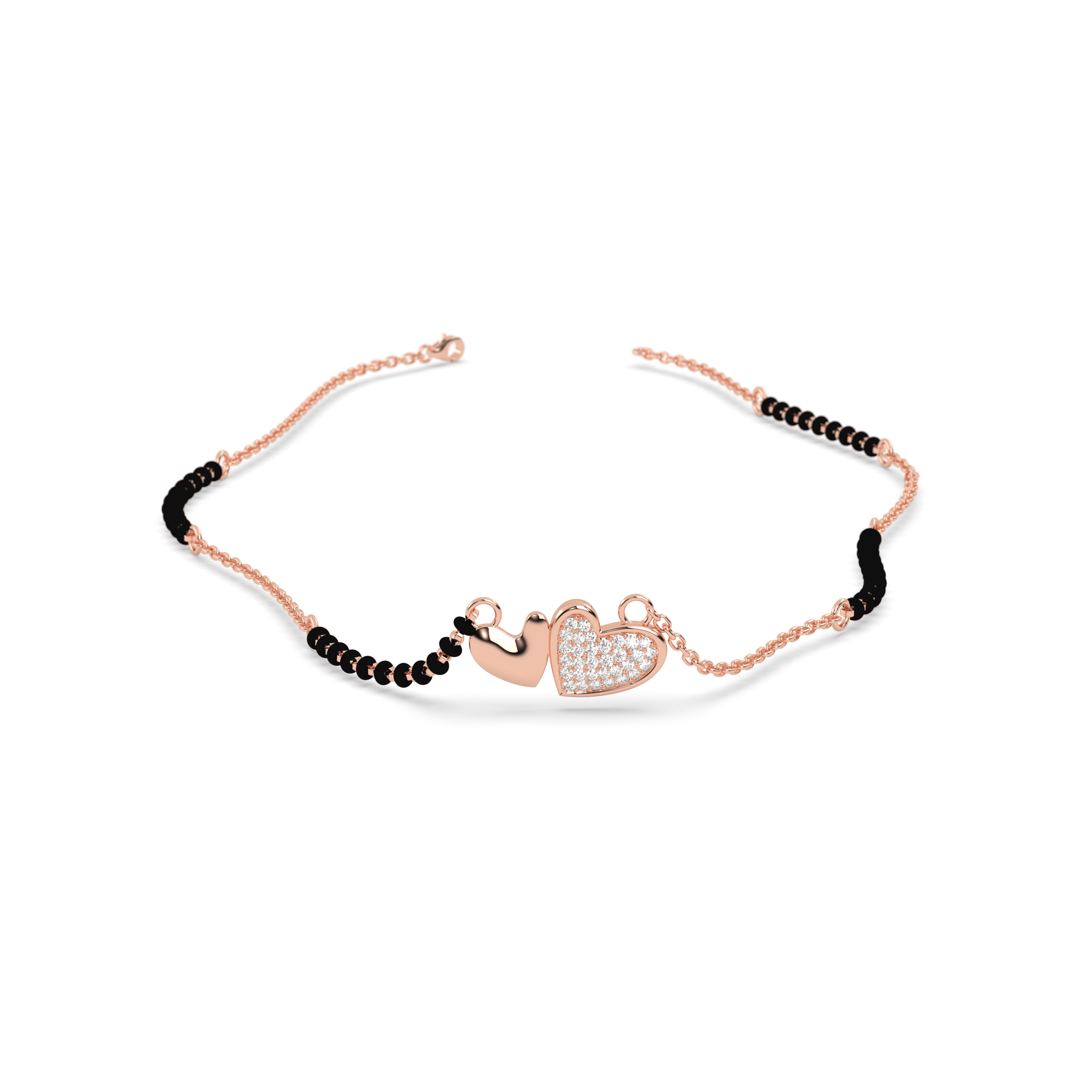 Twin Heart cz stone  Mangalsutra , 