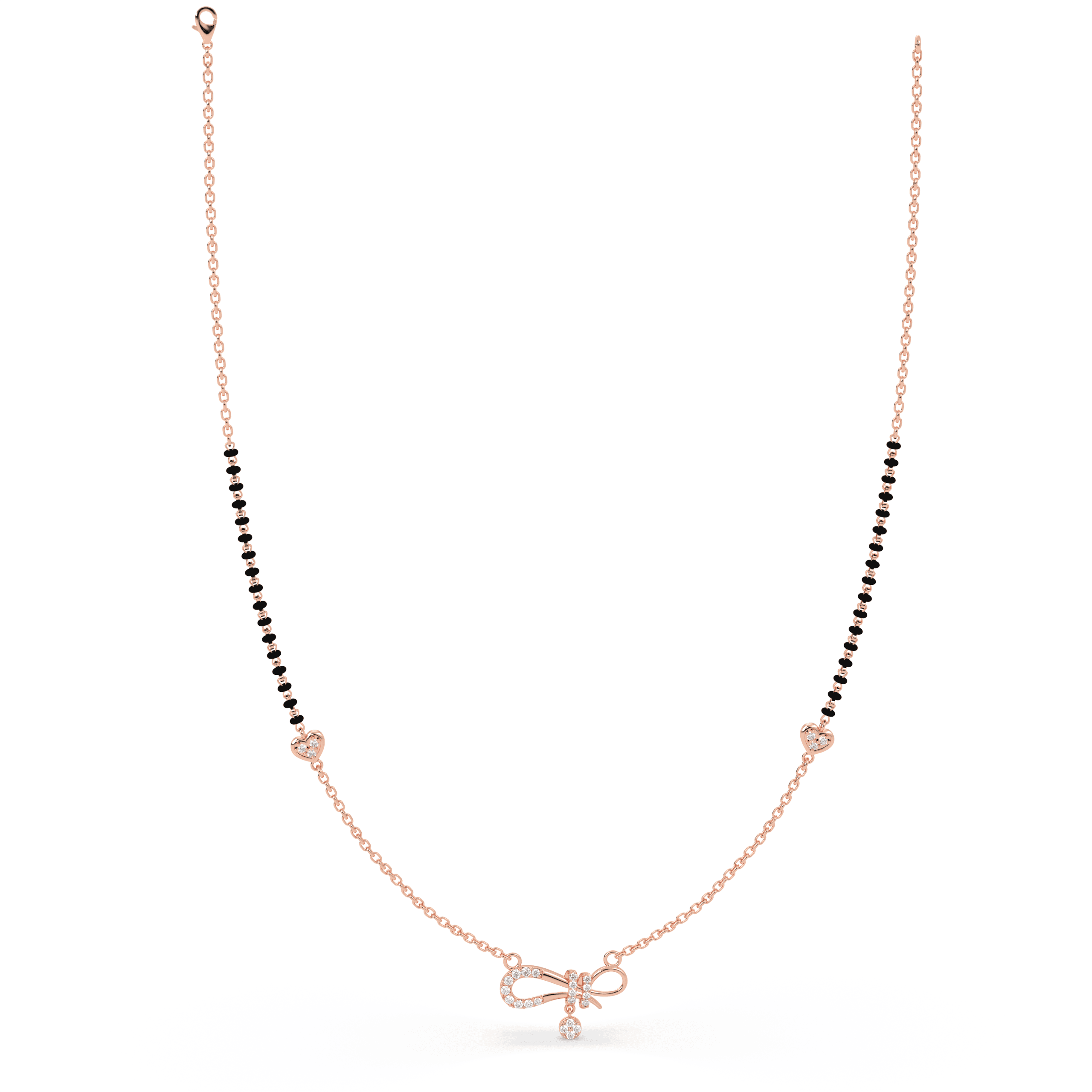 Eternal Knot Rose Gold Mangalsutra , 