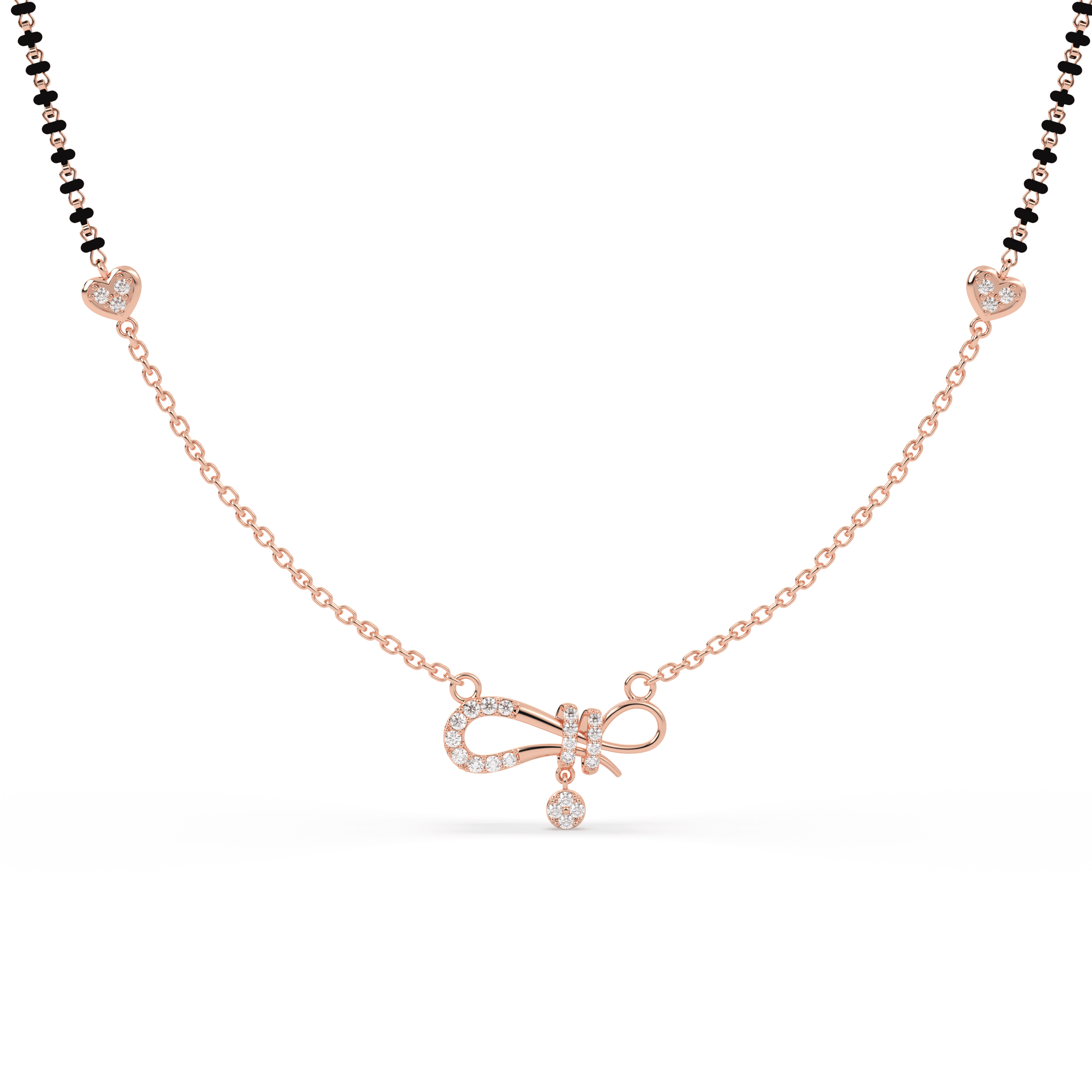 Eternal Knot Rose Gold Mangalsutra , 