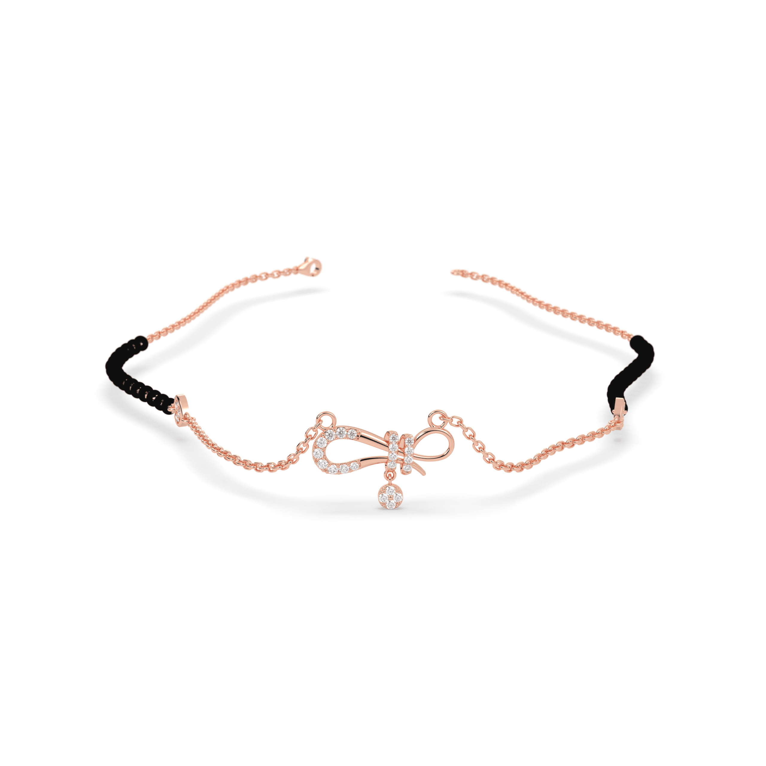 Eternal Knot Rose Gold Mangalsutra , 
