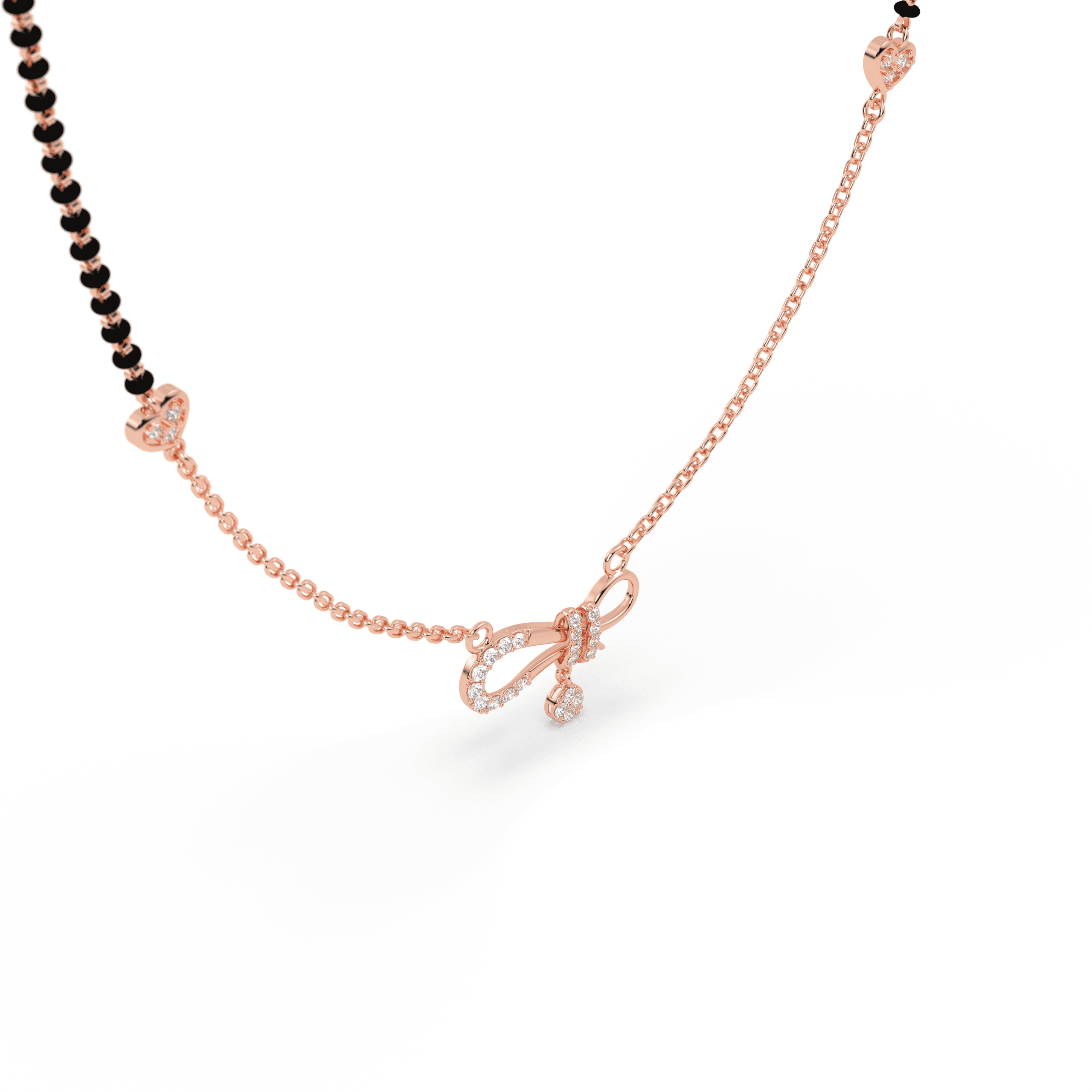 Eternal Knot Rose Gold Mangalsutra , 