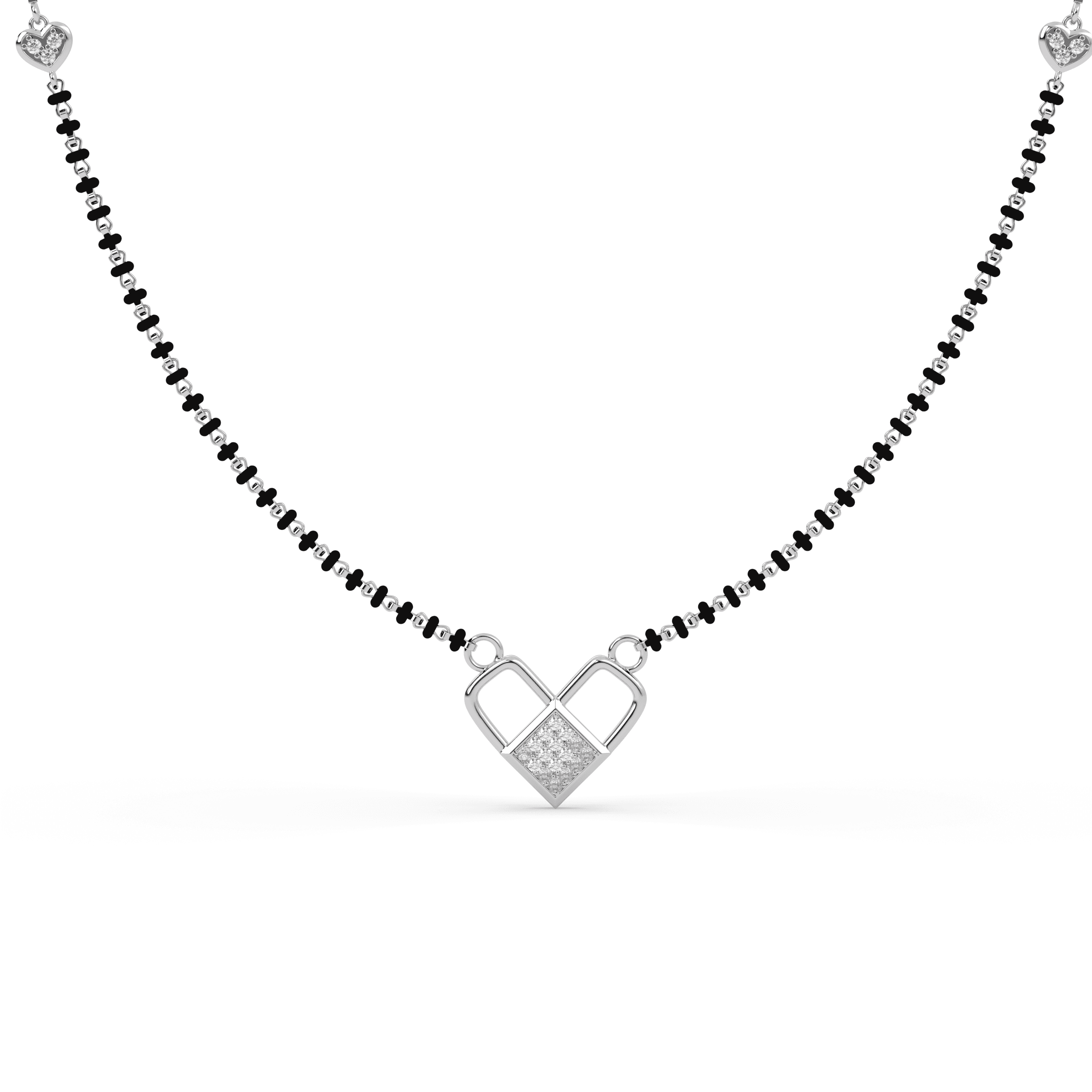 Modern Geometric Heart Mangalsutra , 