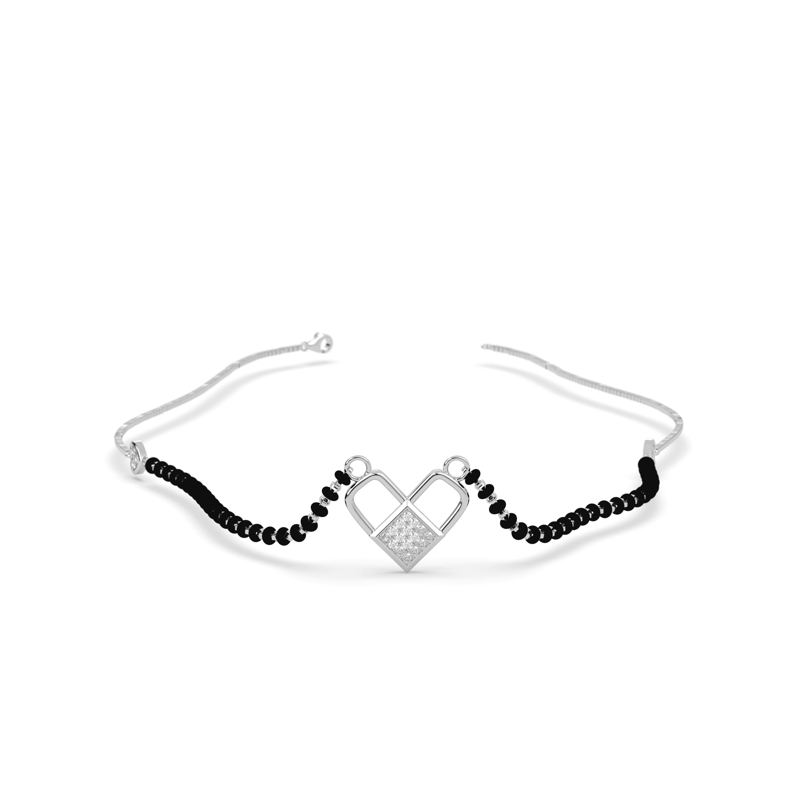 Modern Geometric Heart Mangalsutra , 