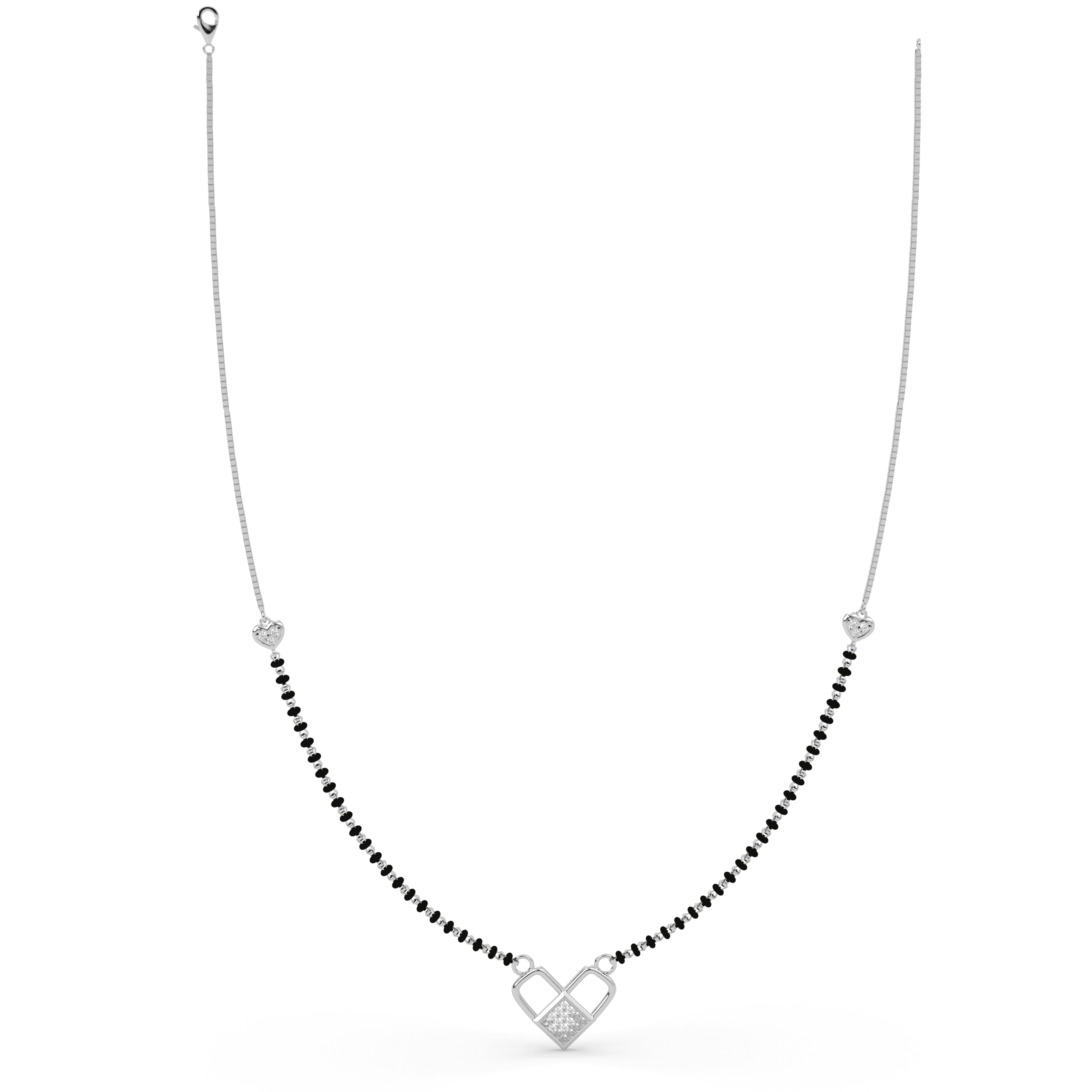 Modern Geometric Heart Mangalsutra , 