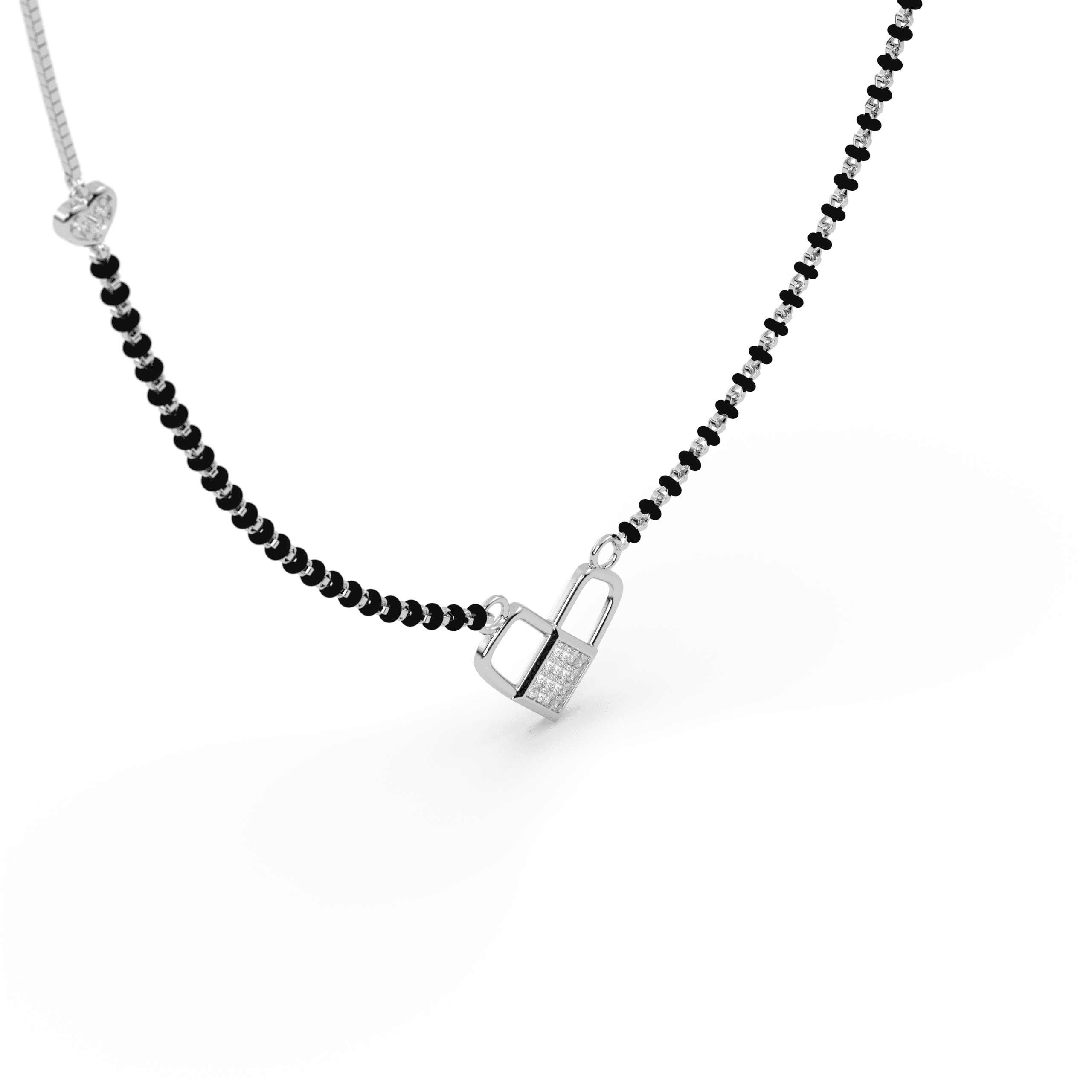 Modern Geometric Heart Mangalsutra , 