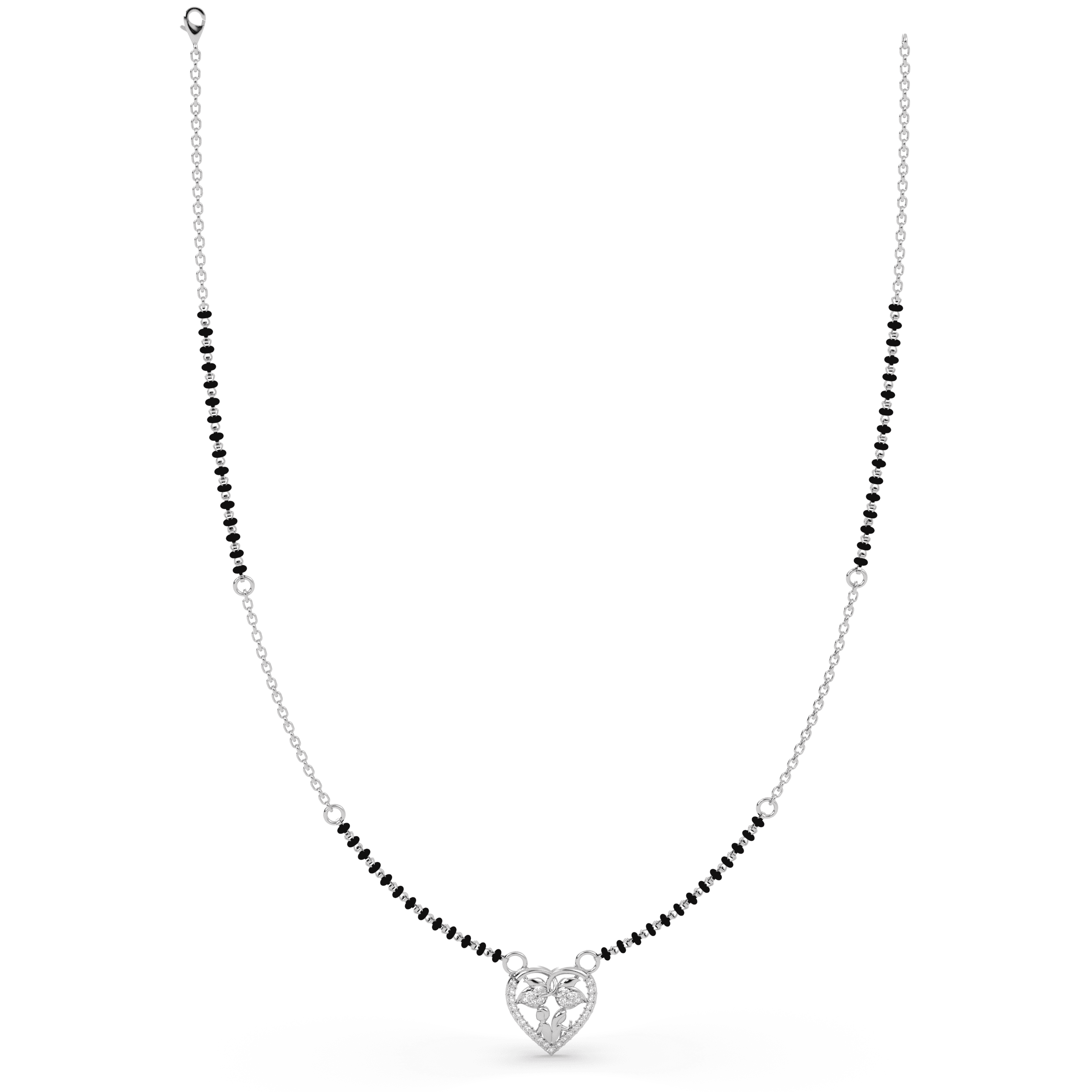 Modern Heart cz stone  Mangalsutra , 