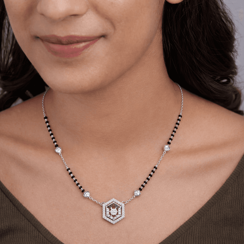 Geometric Hexagon Mangalsutra , 