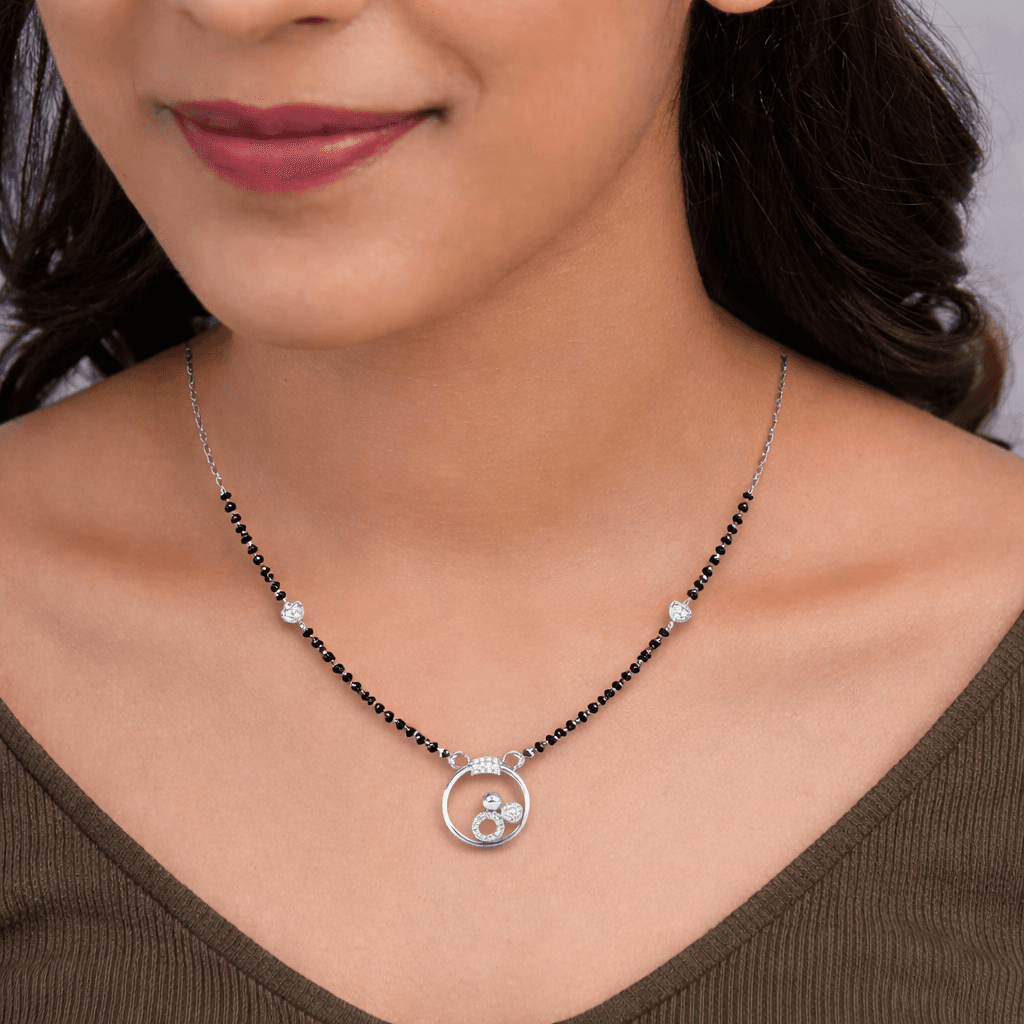 Eternal Circle cz stone  Mangalsutra , 
