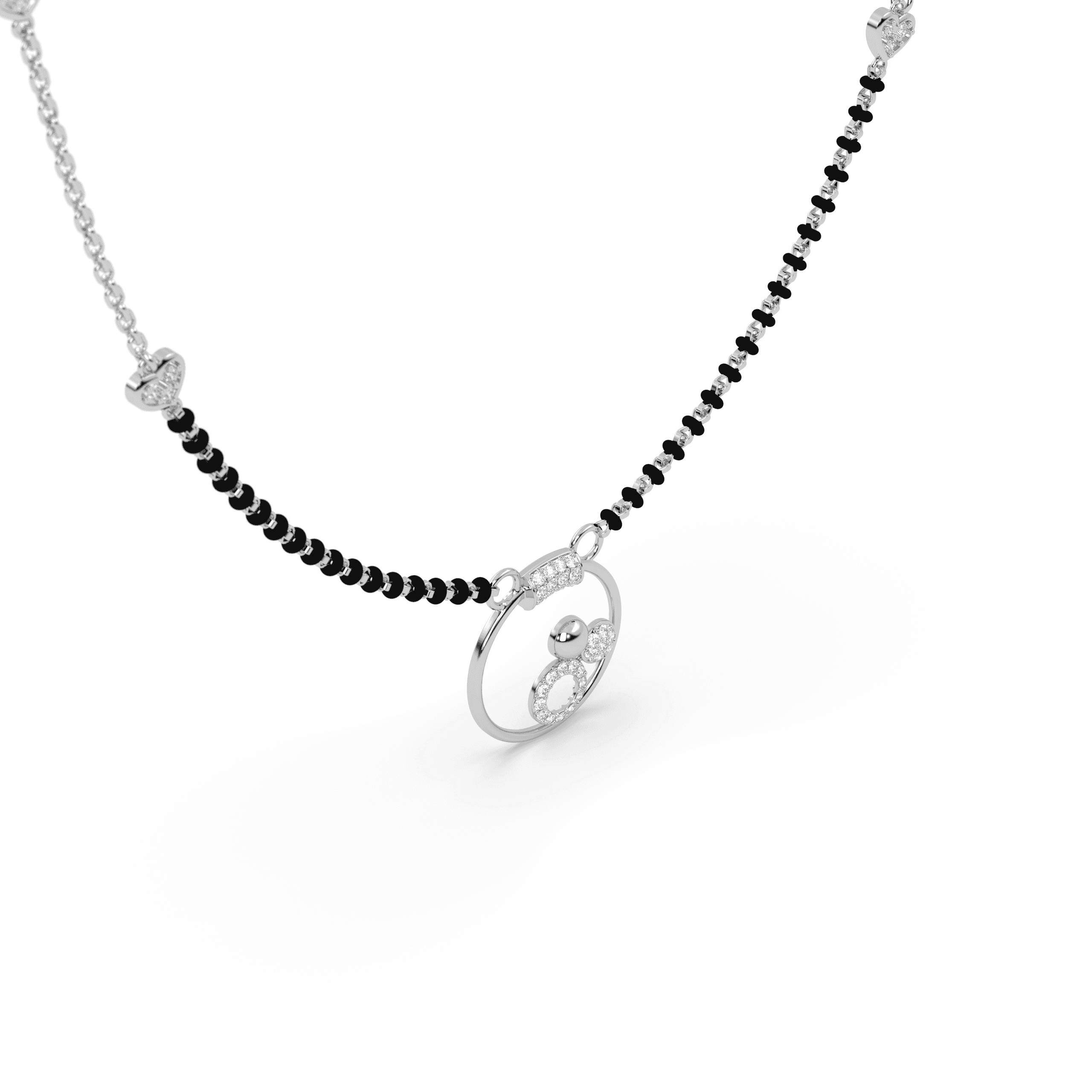 Eternal Circle cz stone  Mangalsutra , 