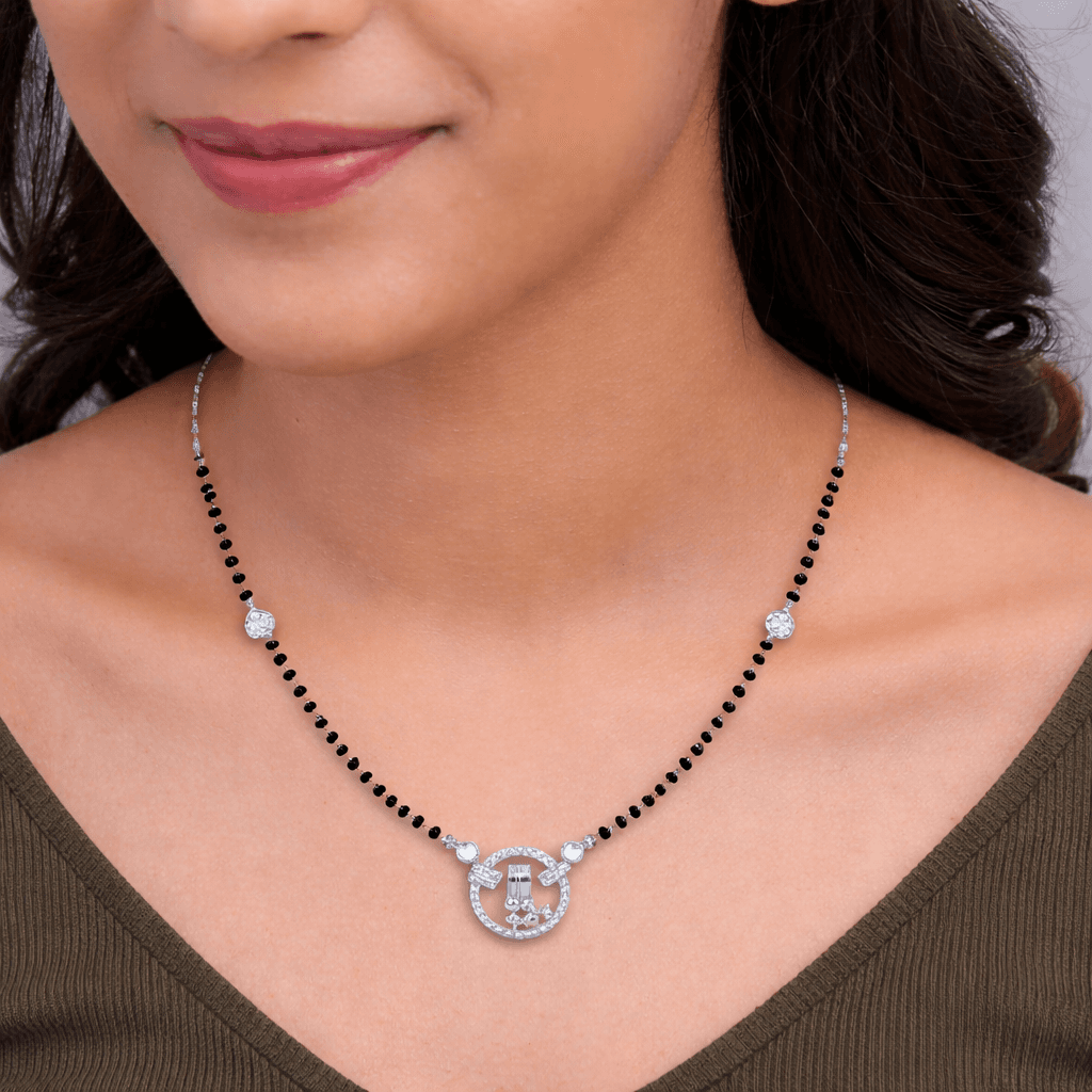 Eternal Circle cz stone  Mangalsutra , 