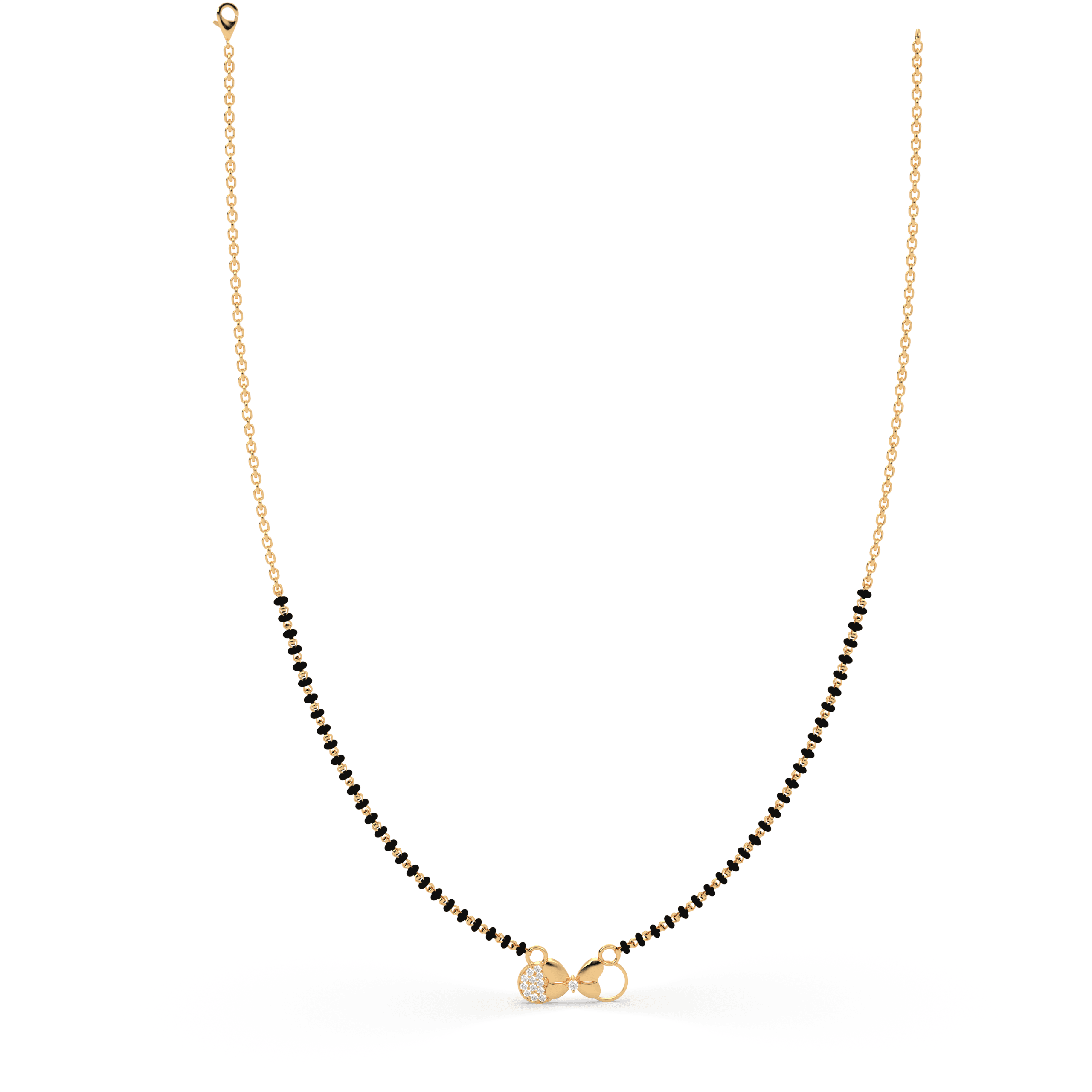 Dainty Bow cz stone Mangalsutra , 