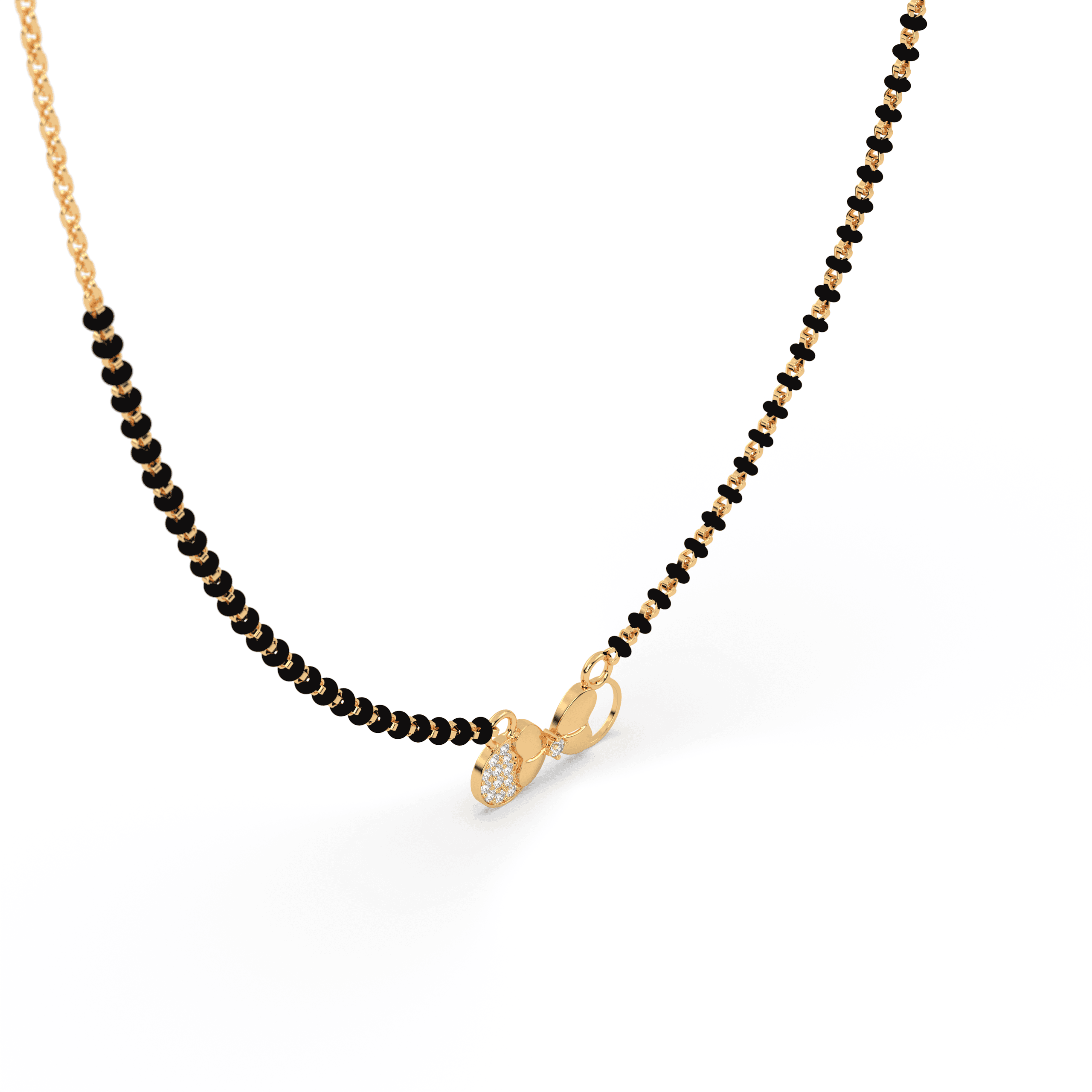 Dainty Bow cz stone Mangalsutra , 