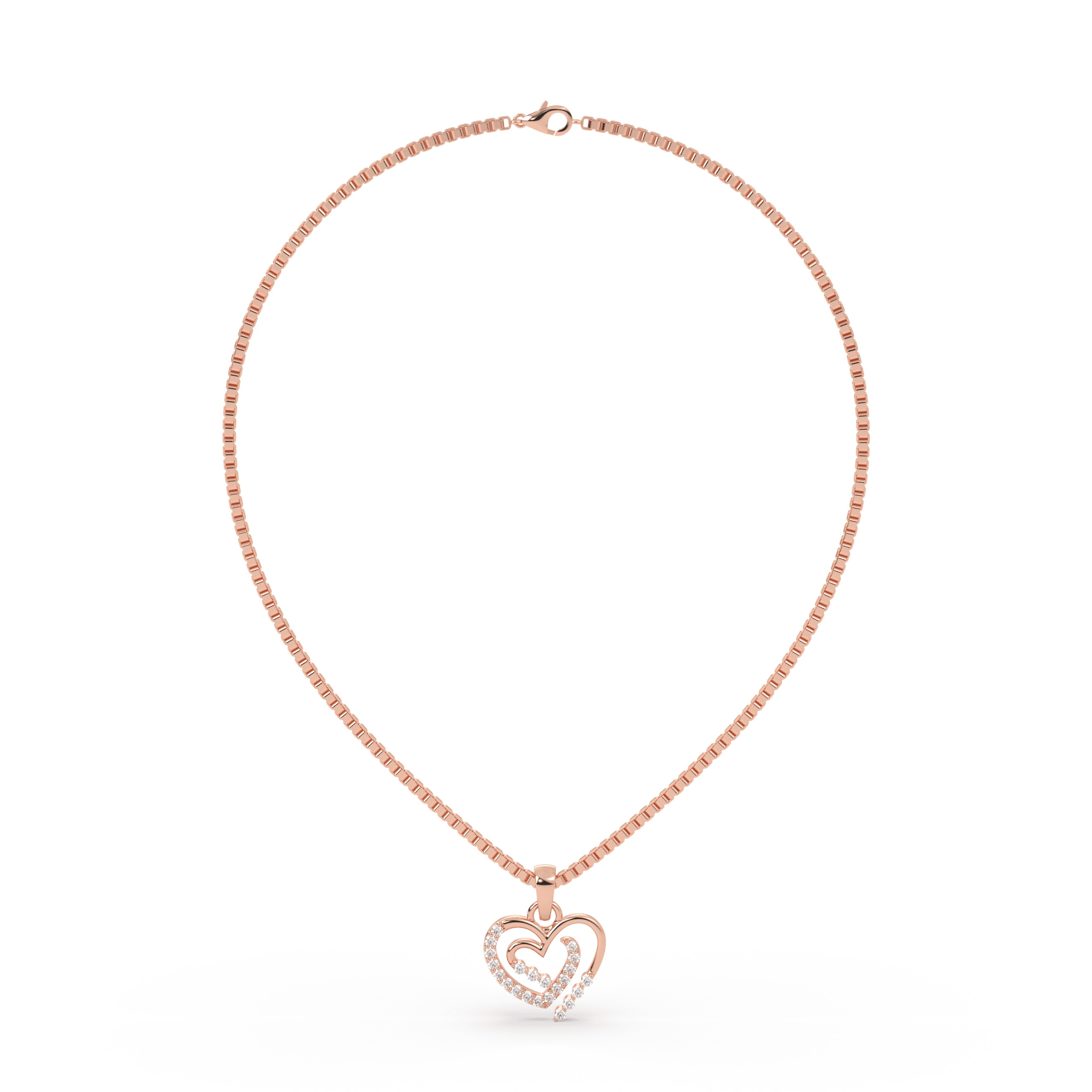 Aria Double Heart Pendant , 