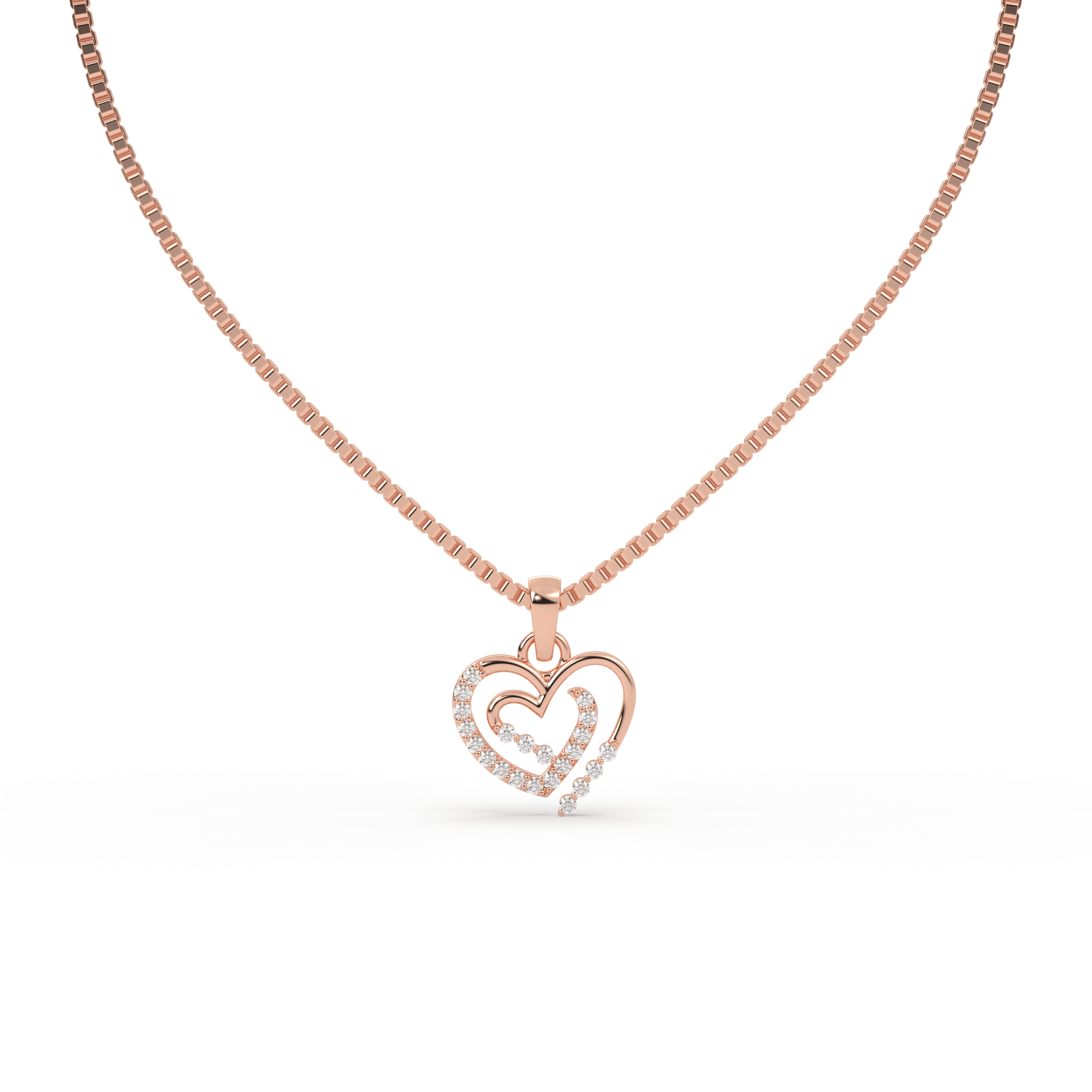 Aria Double Heart Pendant , 