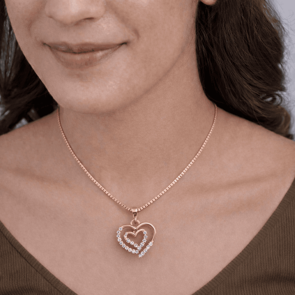 Aria Double Heart Pendant , 