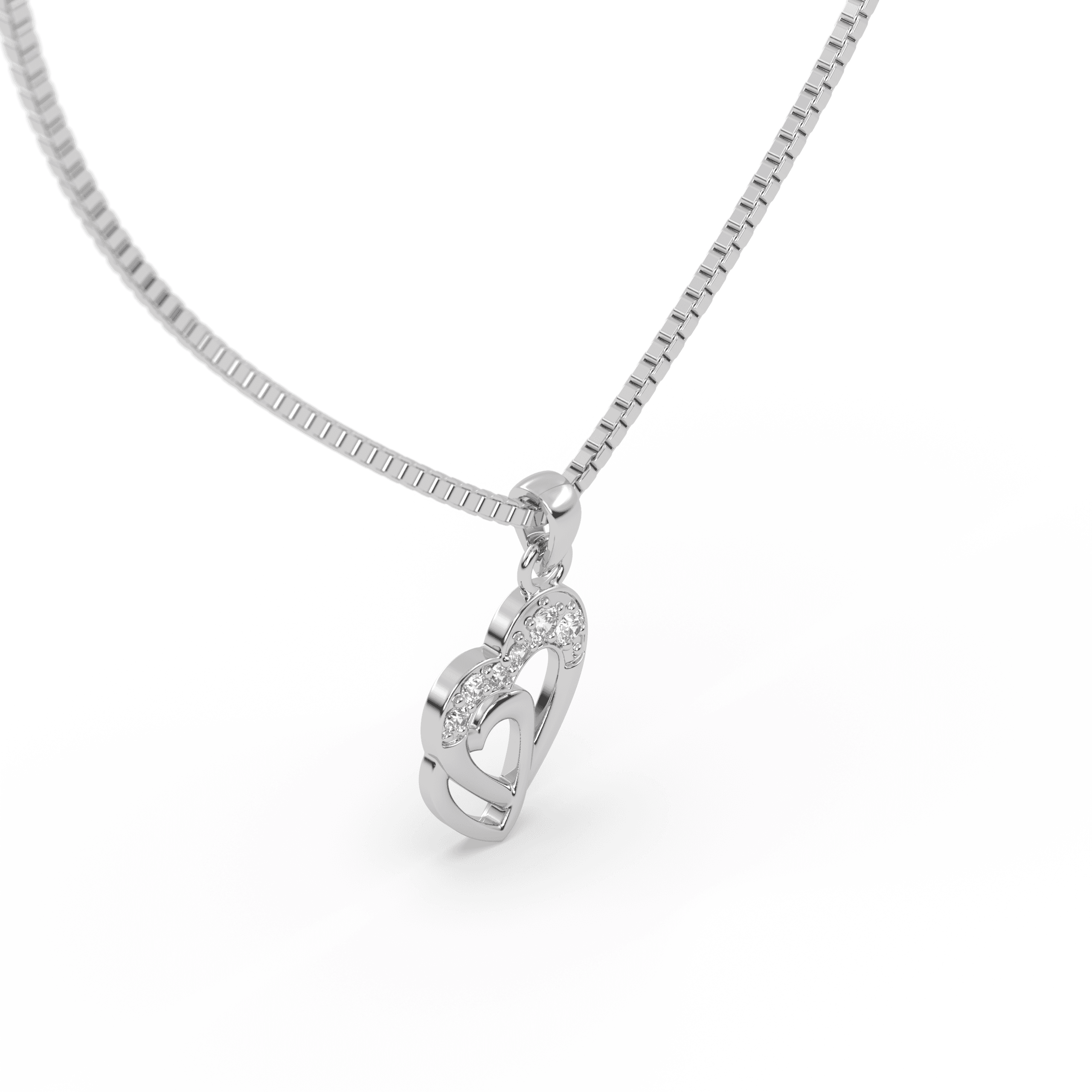 Everlasting Double Heart Pendant , 