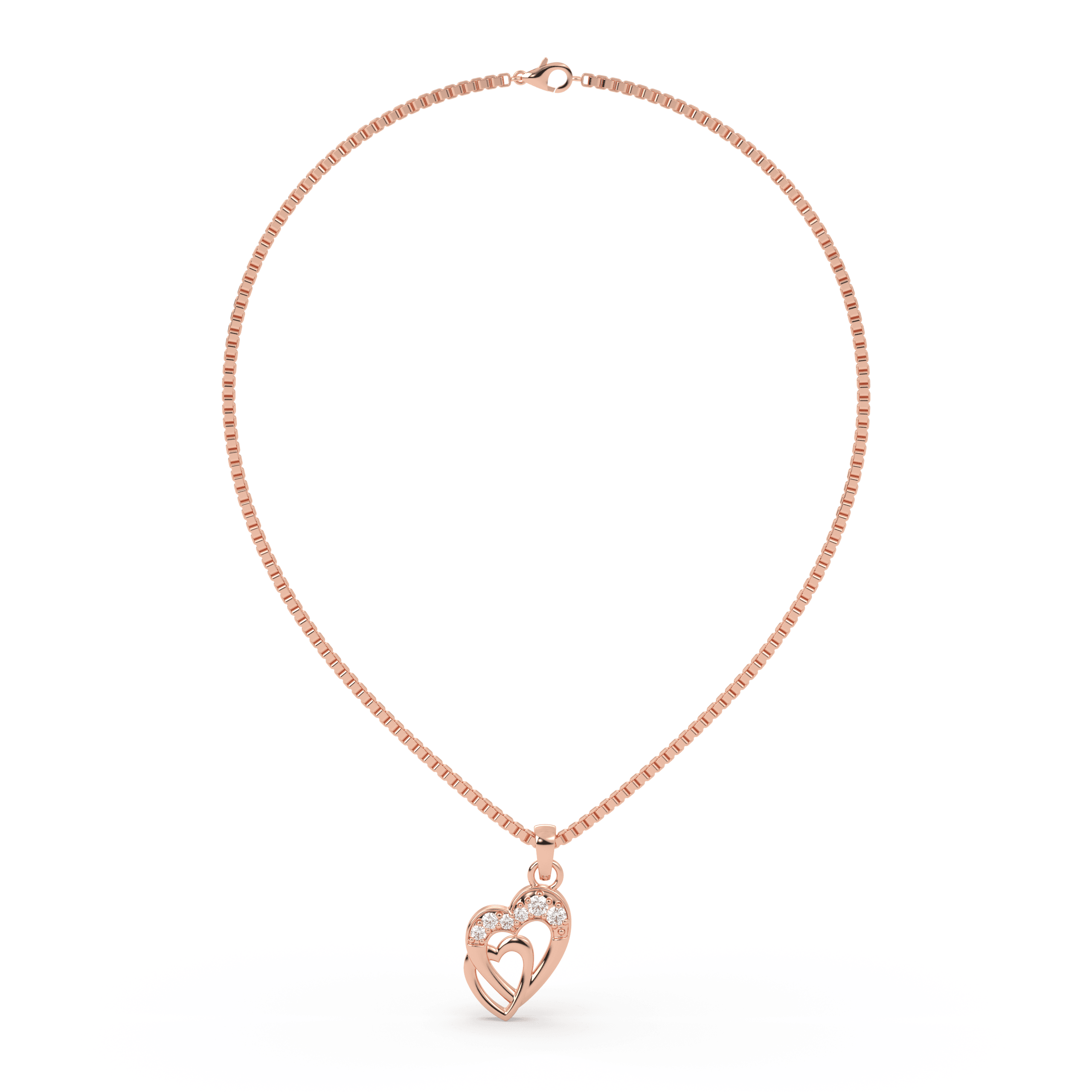Everlasting Bond Double Heart Pendant , 