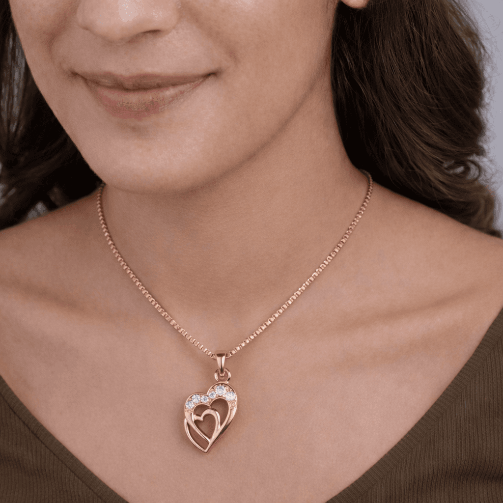 Everlasting Bond Double Heart Pendant , 