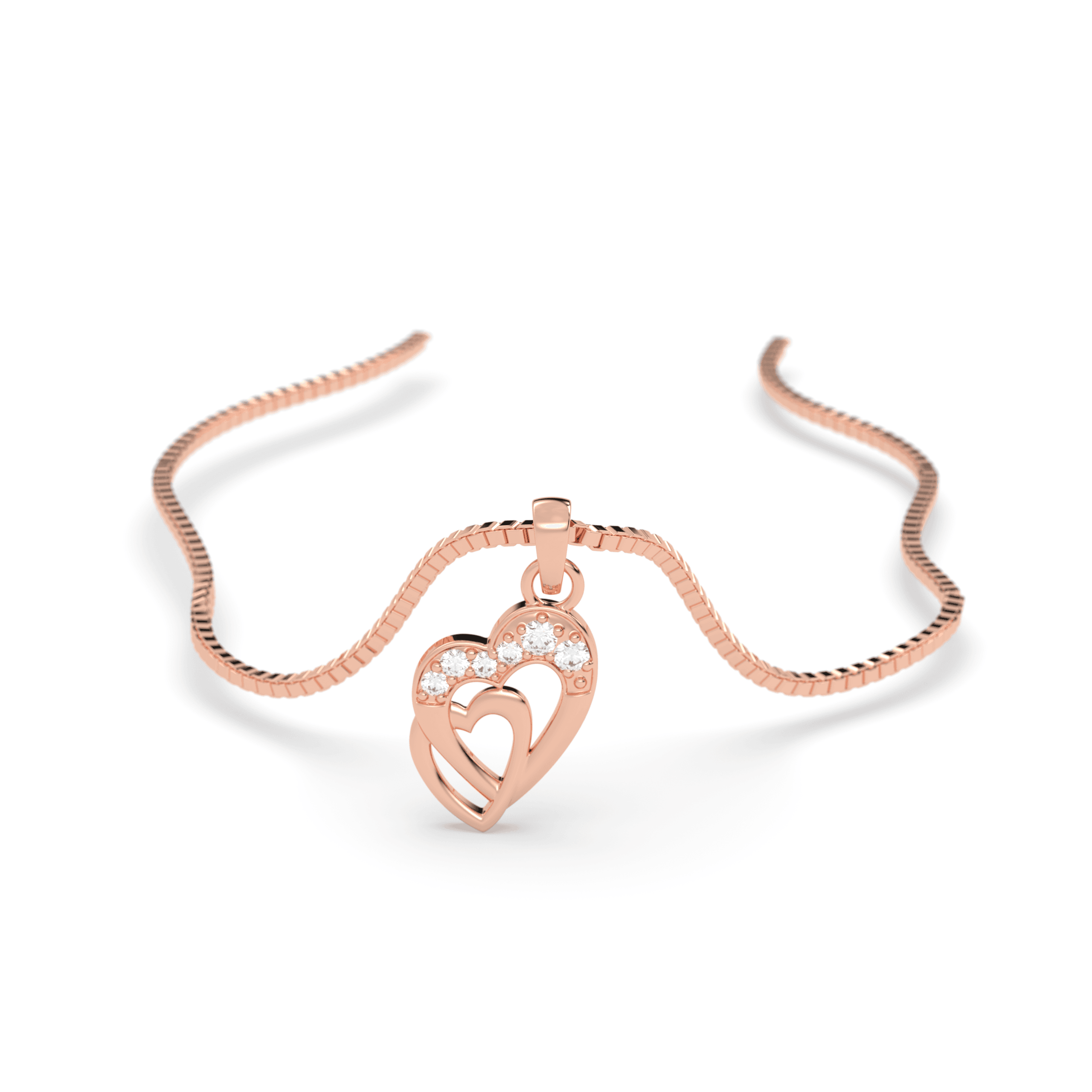 Everlasting Bond Double Heart Pendant , 