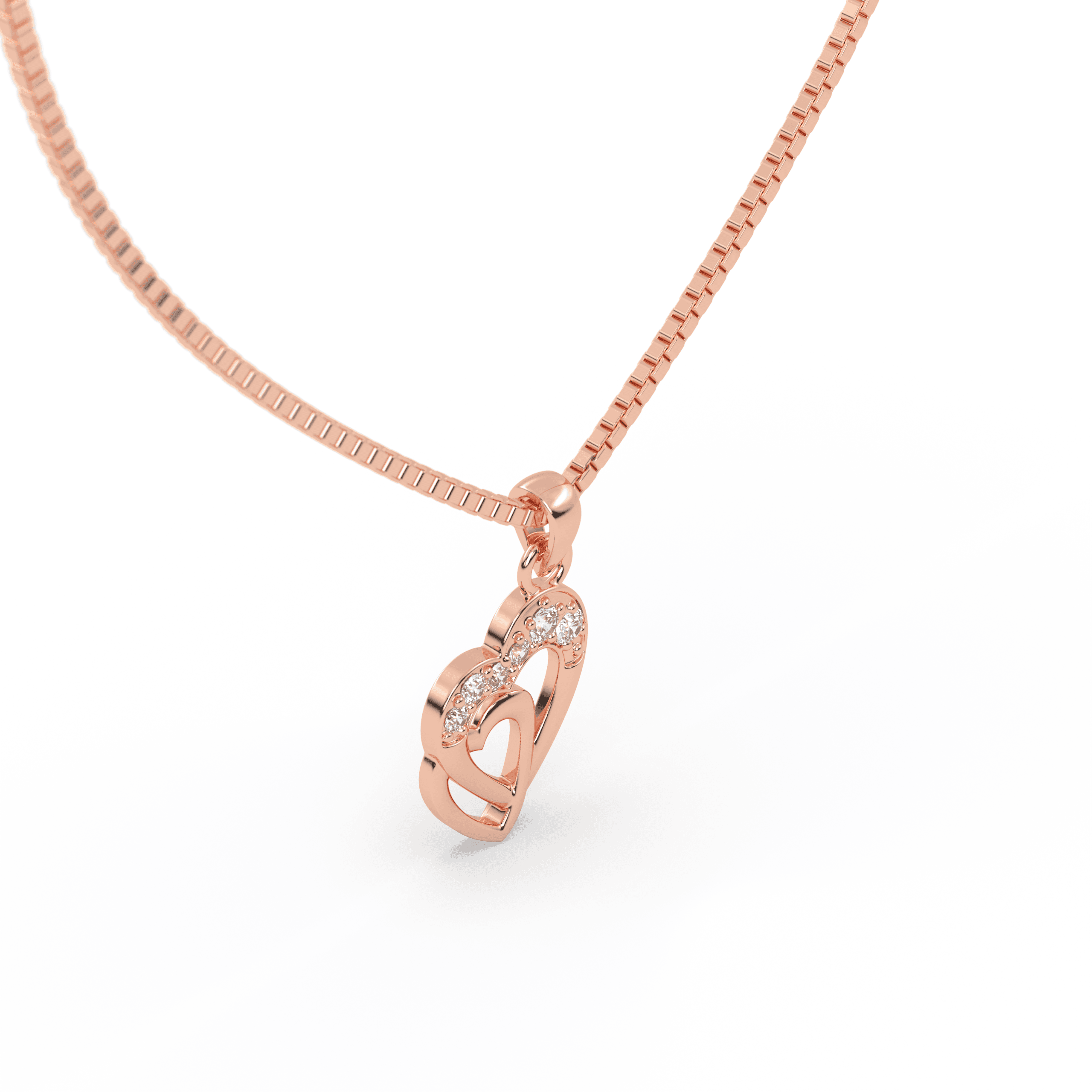 Everlasting Bond Double Heart Pendant , 