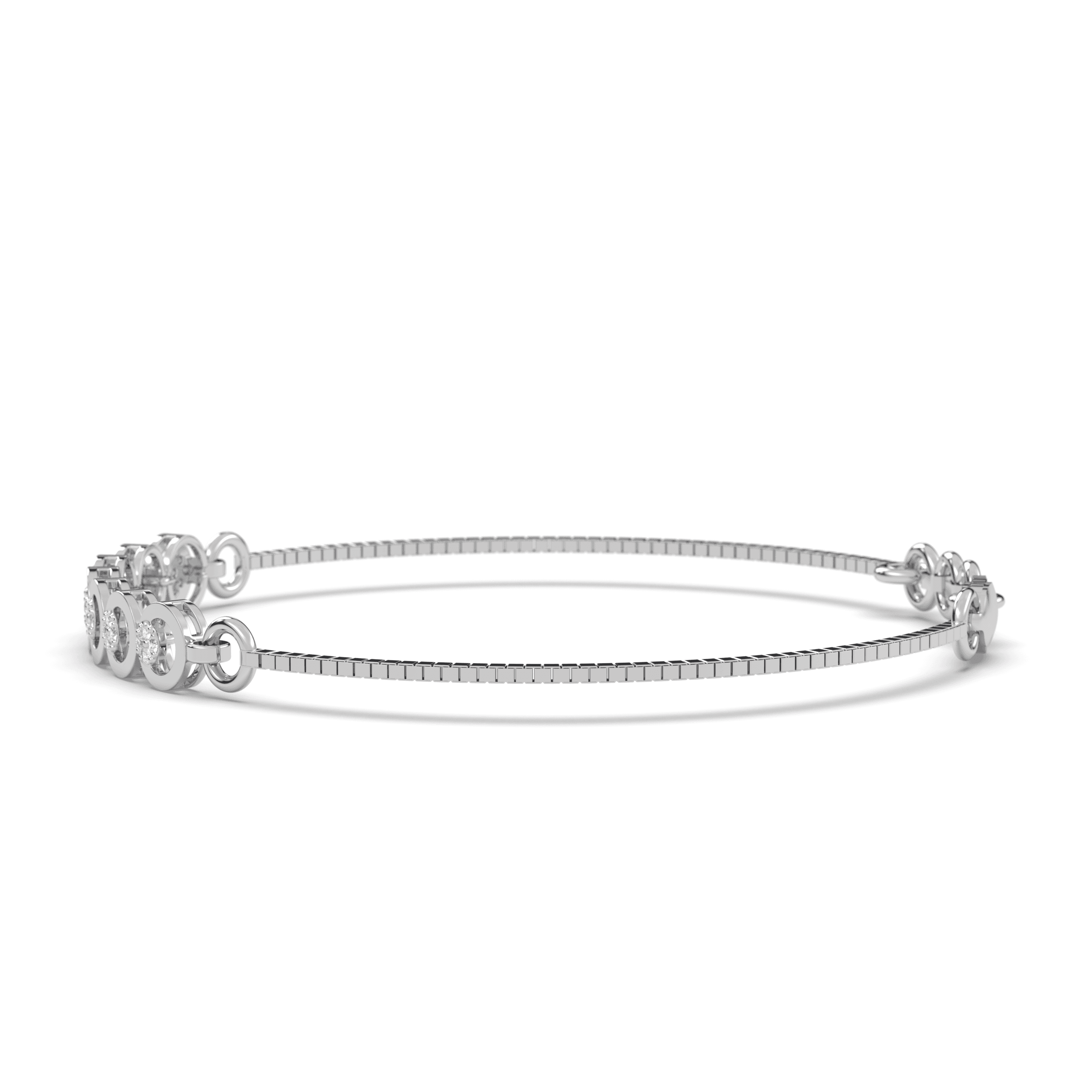 Sparkling Circle Link Bracelet , 
