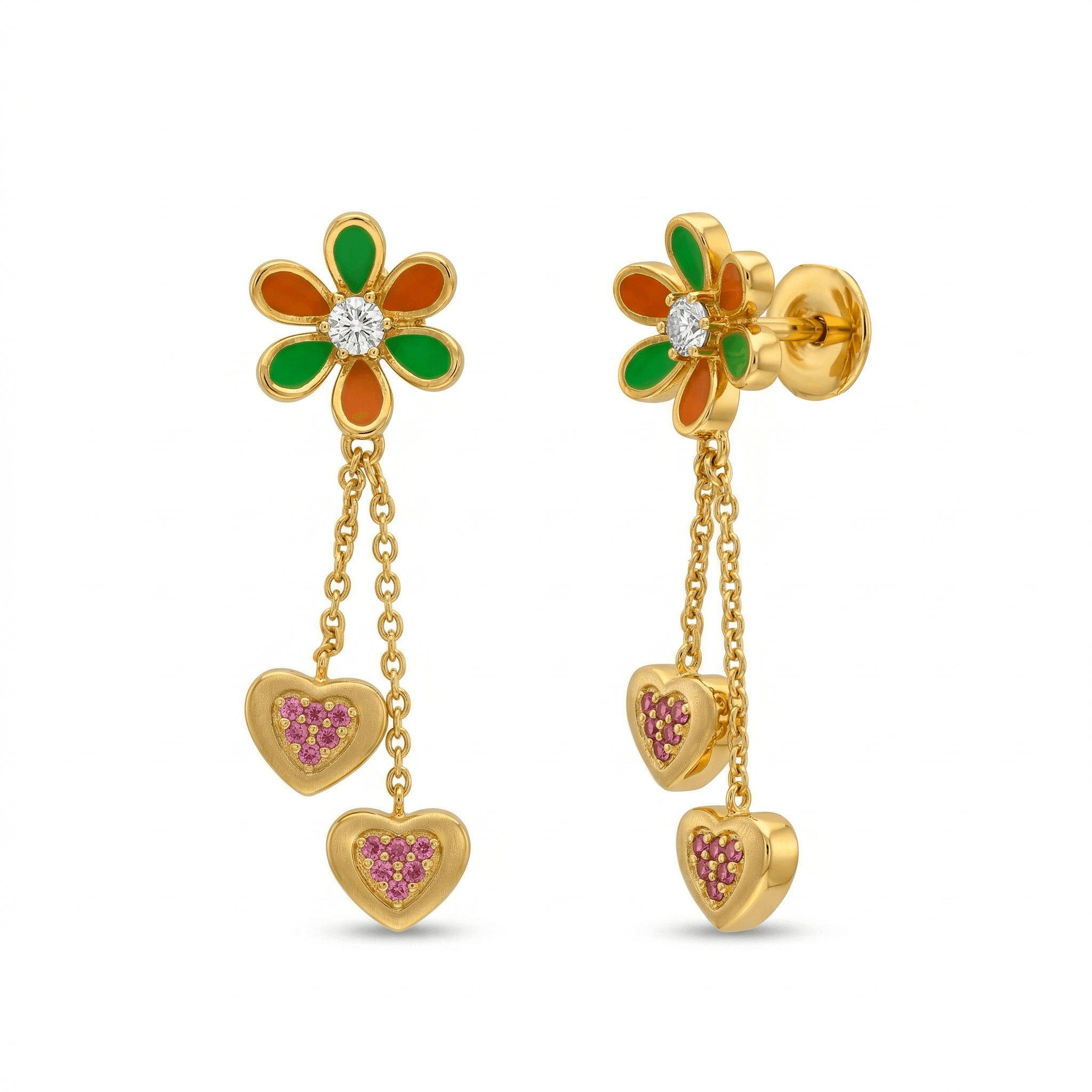 Tricolor Blossom Heart Drops , South Screw