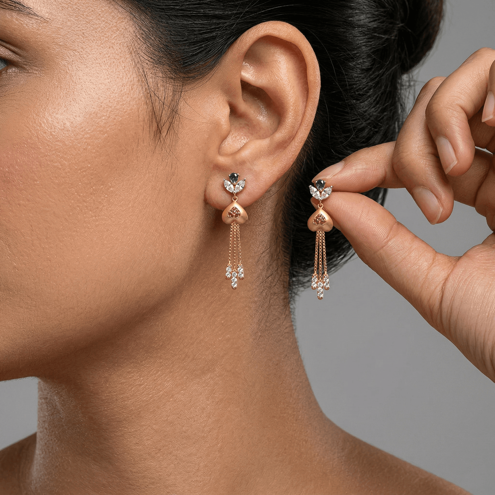 Radiant Regal Drop Earrings , South Screw
