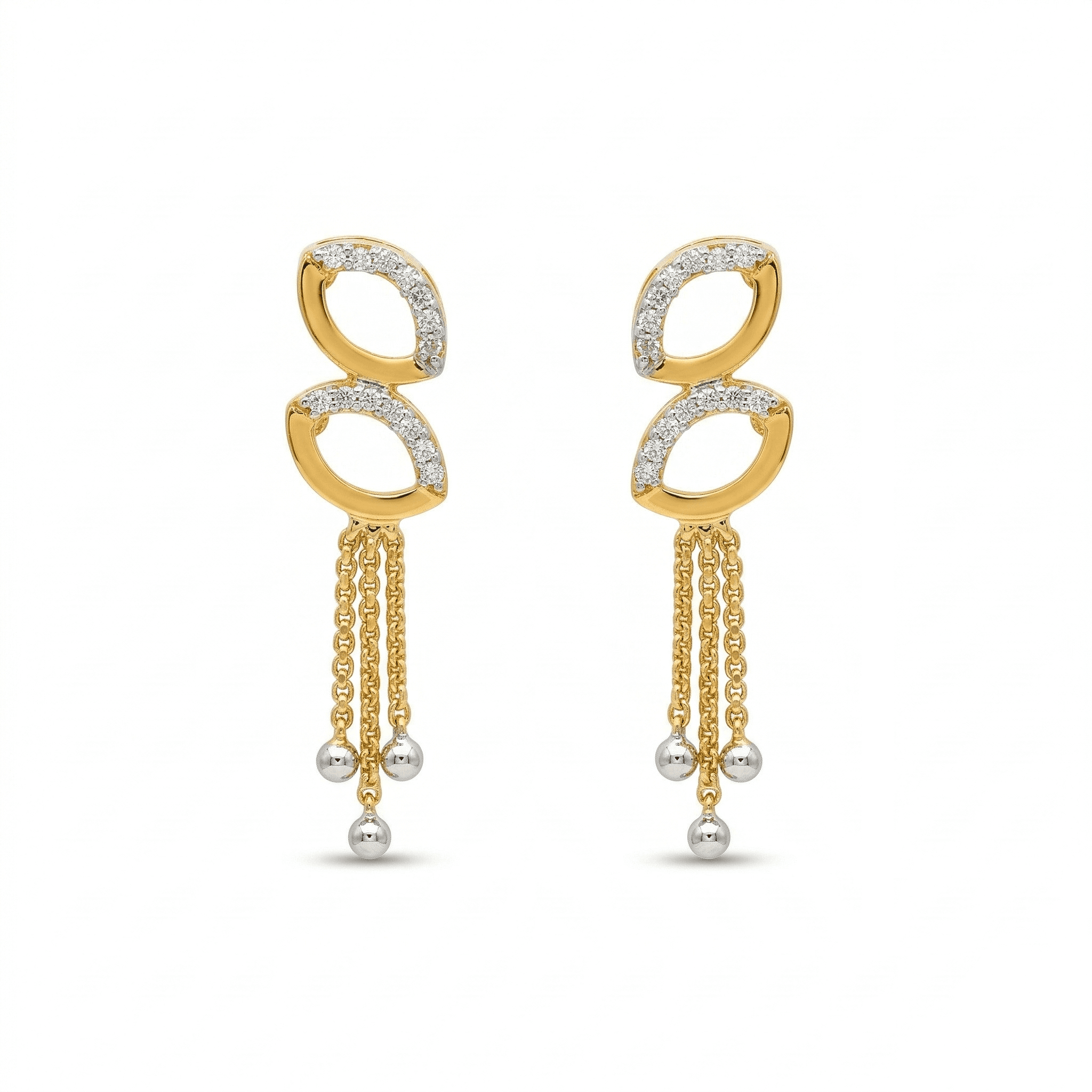 Sparkly Eight Tassel Earrings , South Screw