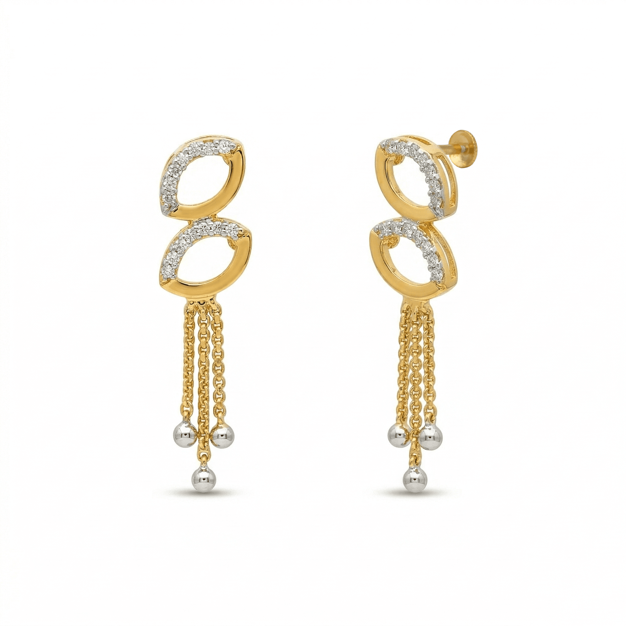 Sparkly Eight Tassel Earrings , South Screw