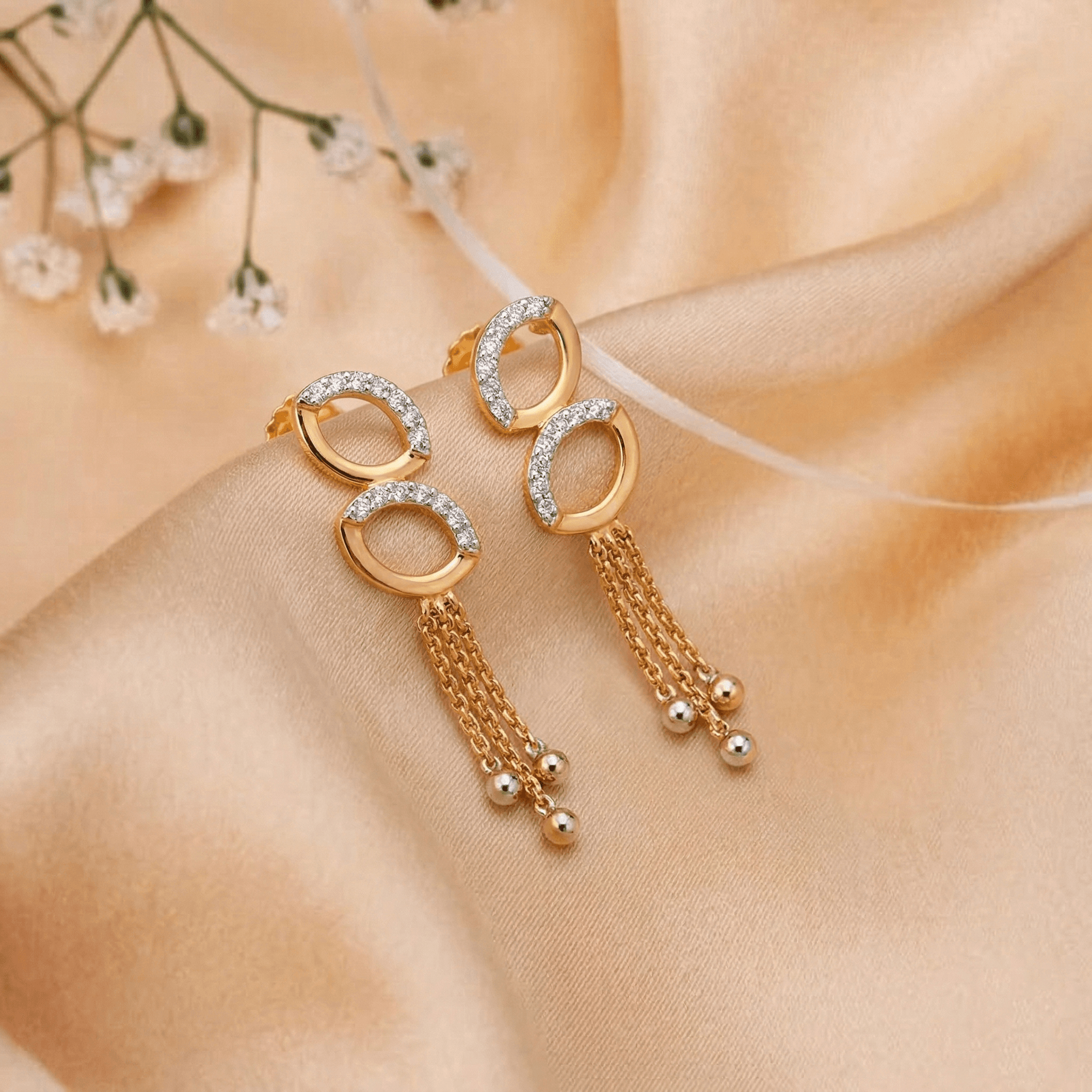 Sparkly Eight Tassel Earrings , South Screw