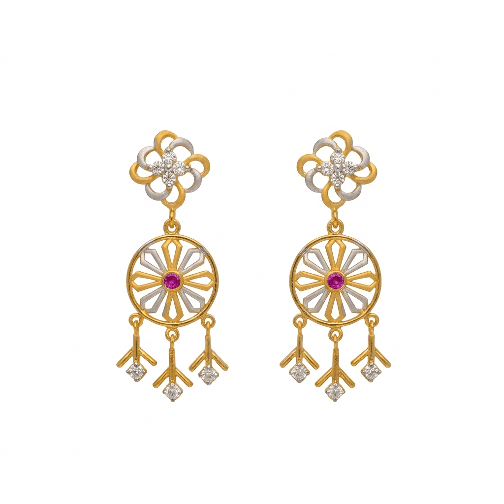Ruby Heart Shield Drops , South Screw