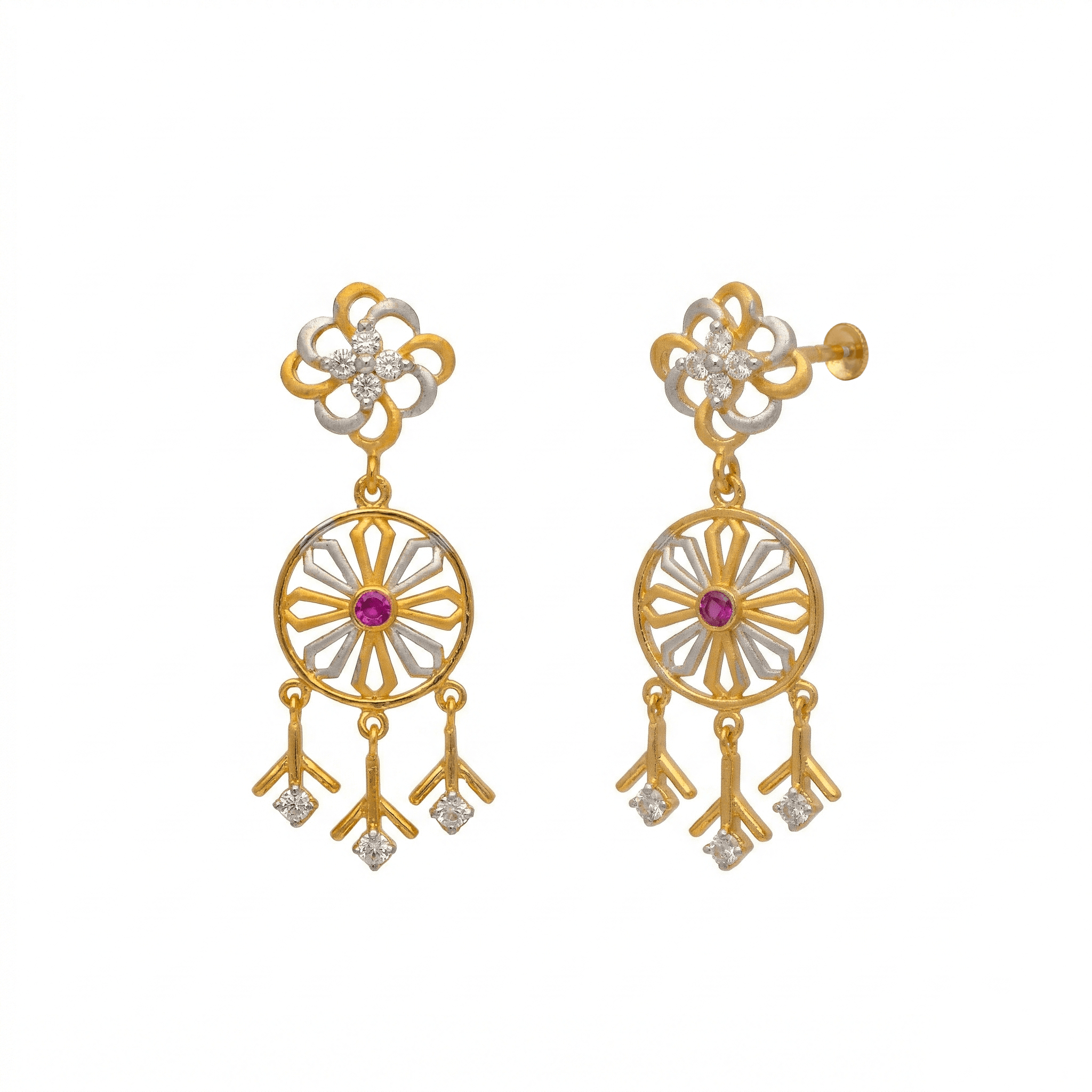 Ruby Heart Shield Drops , South Screw