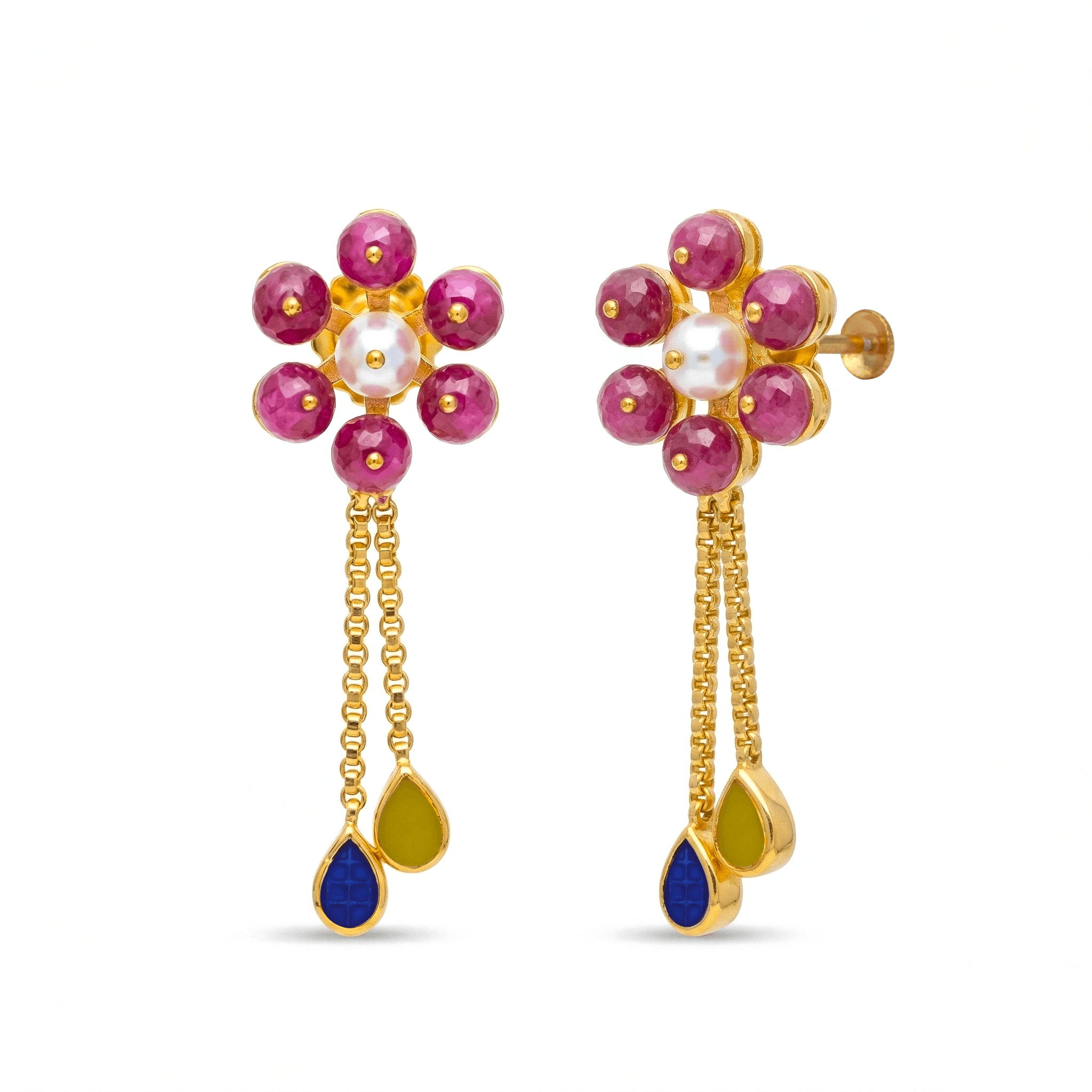 Floral Ruby Blossom Drops , South Screw