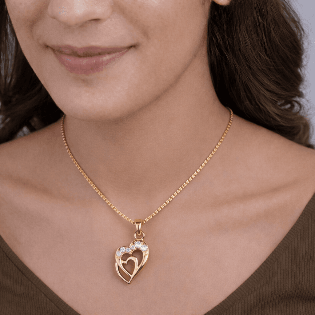 Eternal Twin Heart Pendant , 