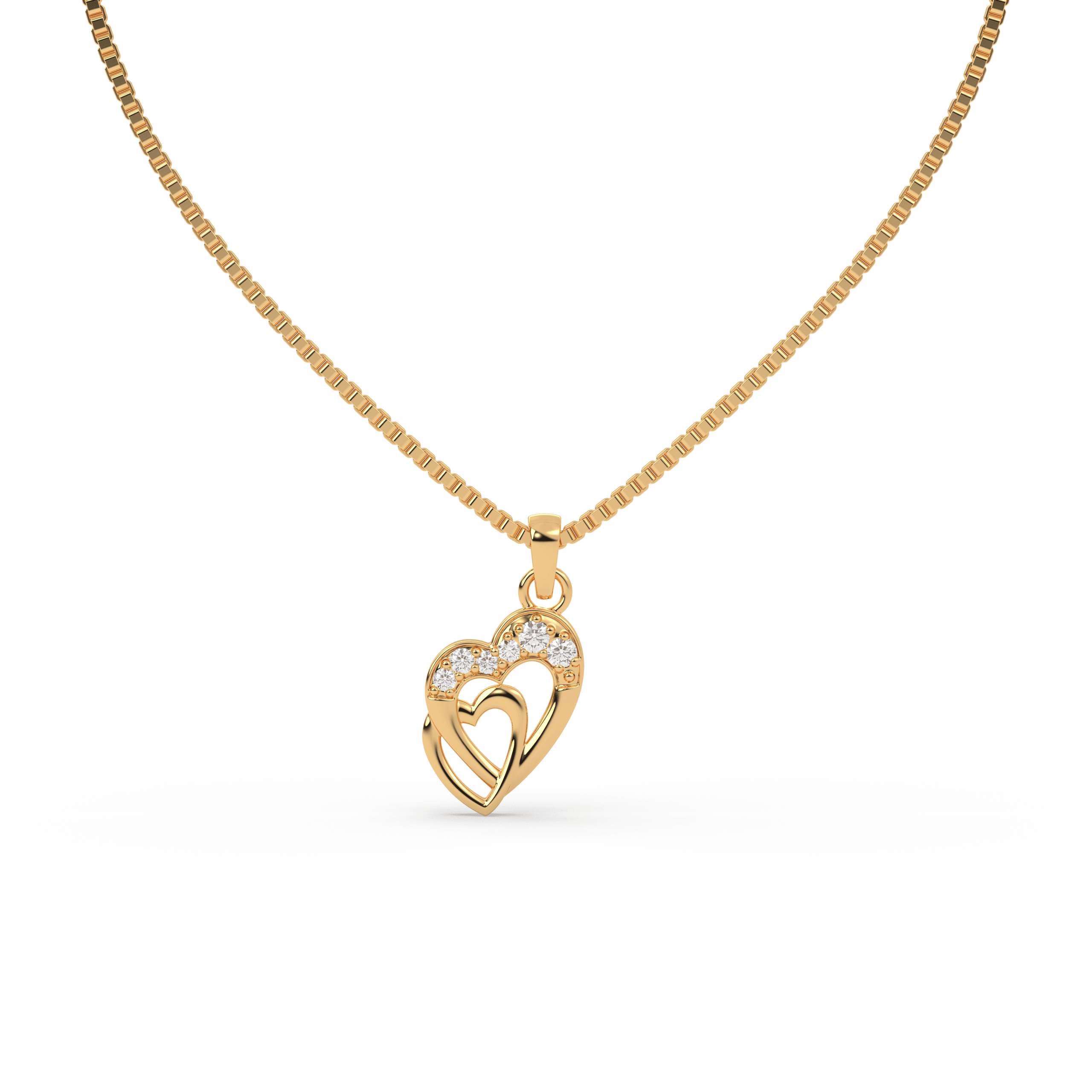 Eternal Twin Heart Pendant , 