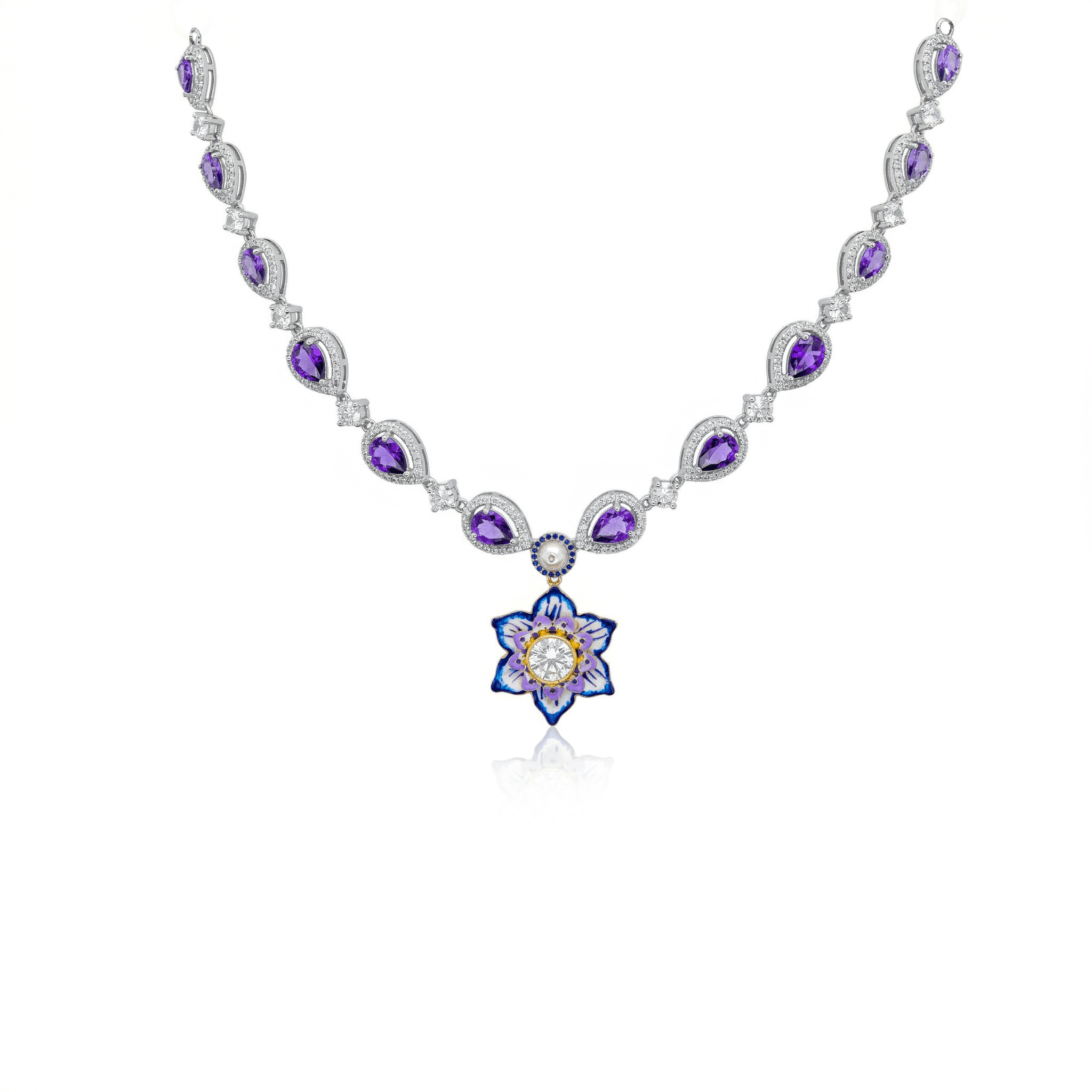 Amethyst Blossom Necklace , 