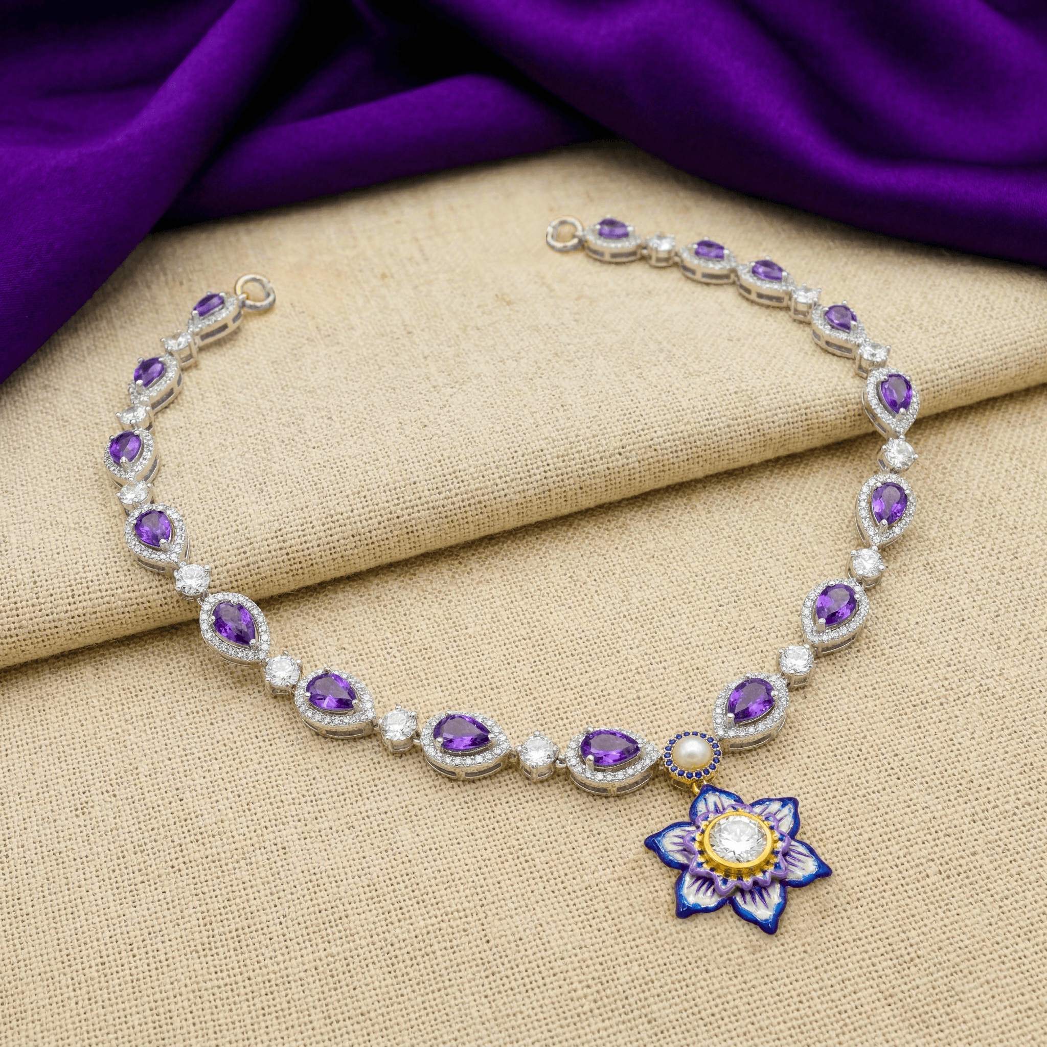 Amethyst Blossom Necklace , 