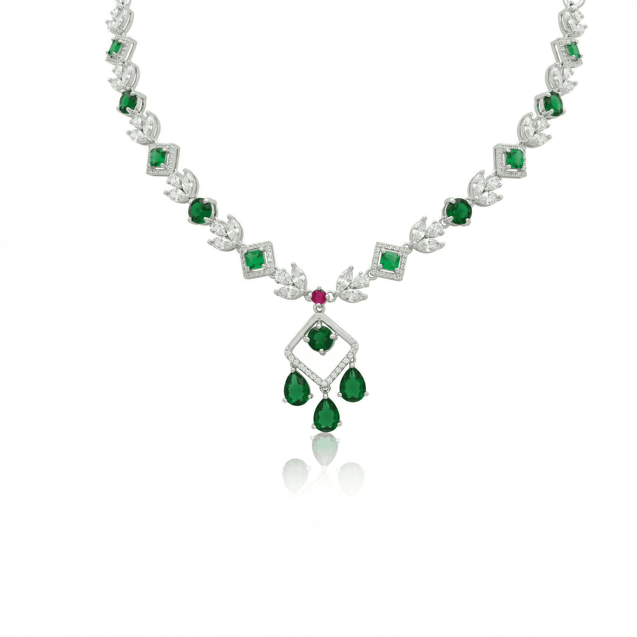 Geometric Drop Necklace , 