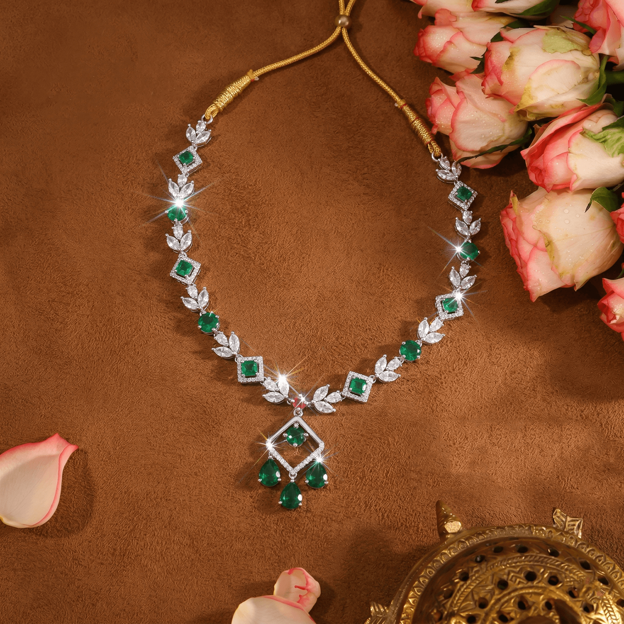 Geometric Drop Necklace , 