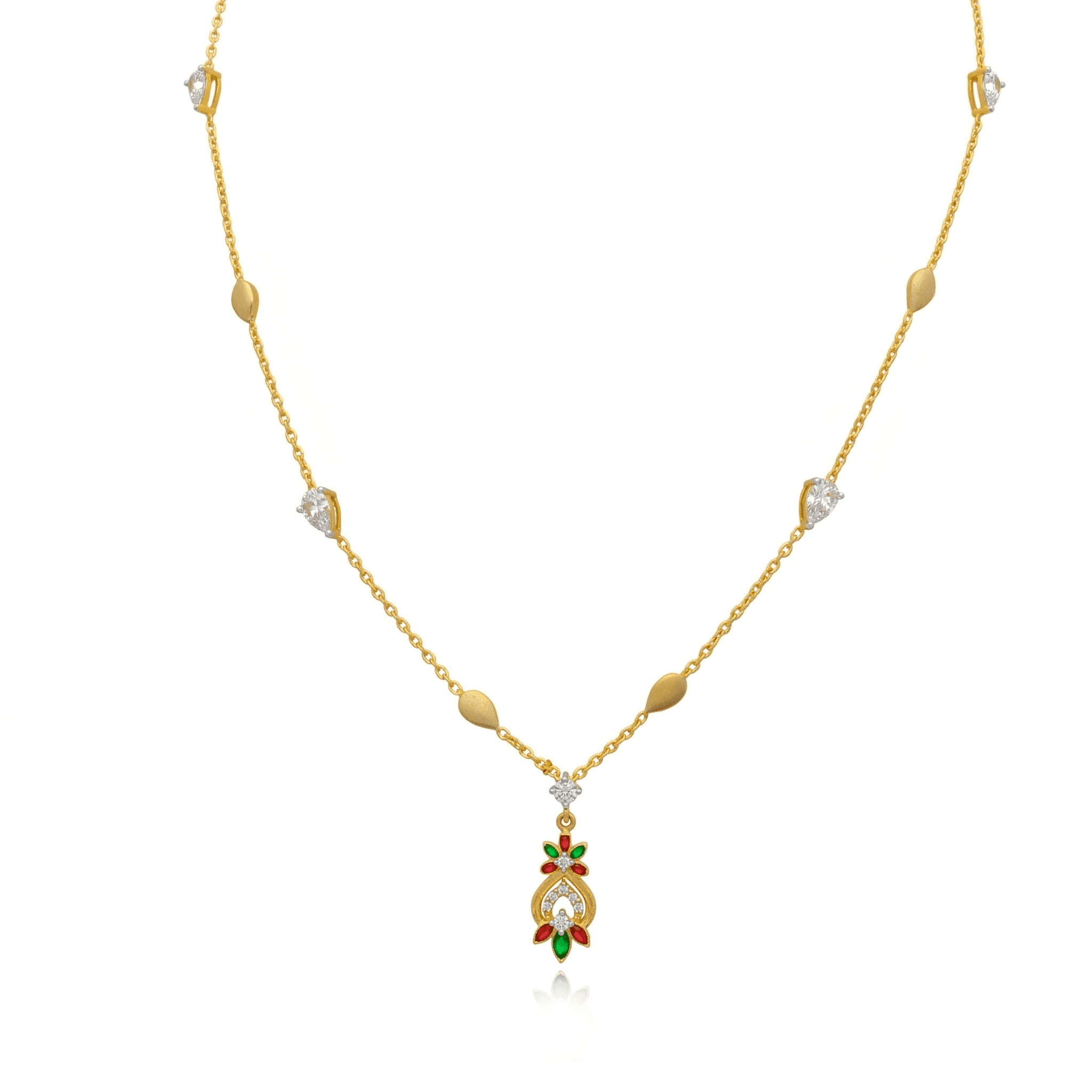 Festive Floral Pendant Chain , 