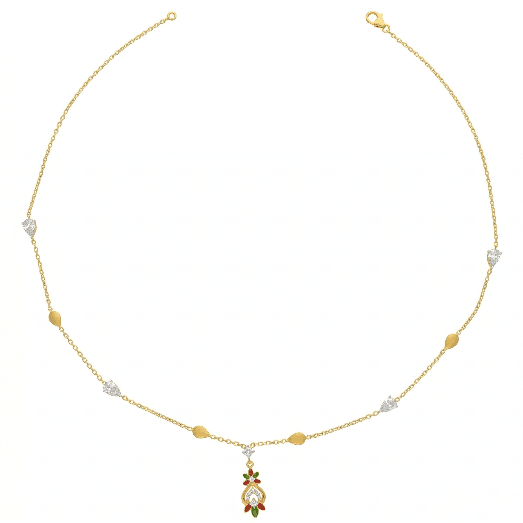 Festive Floral Pendant Chain , 