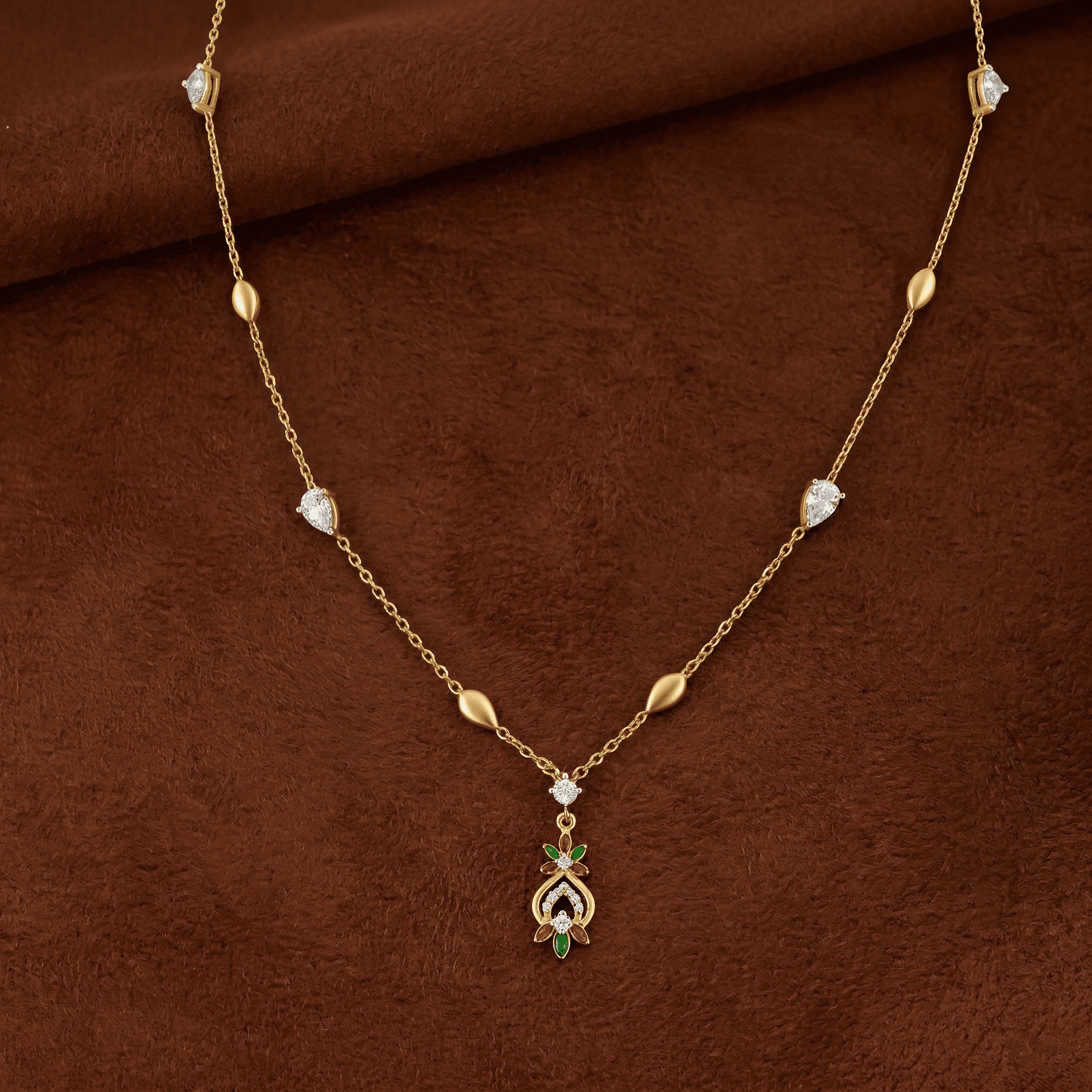 Festive Floral Pendant Chain , 