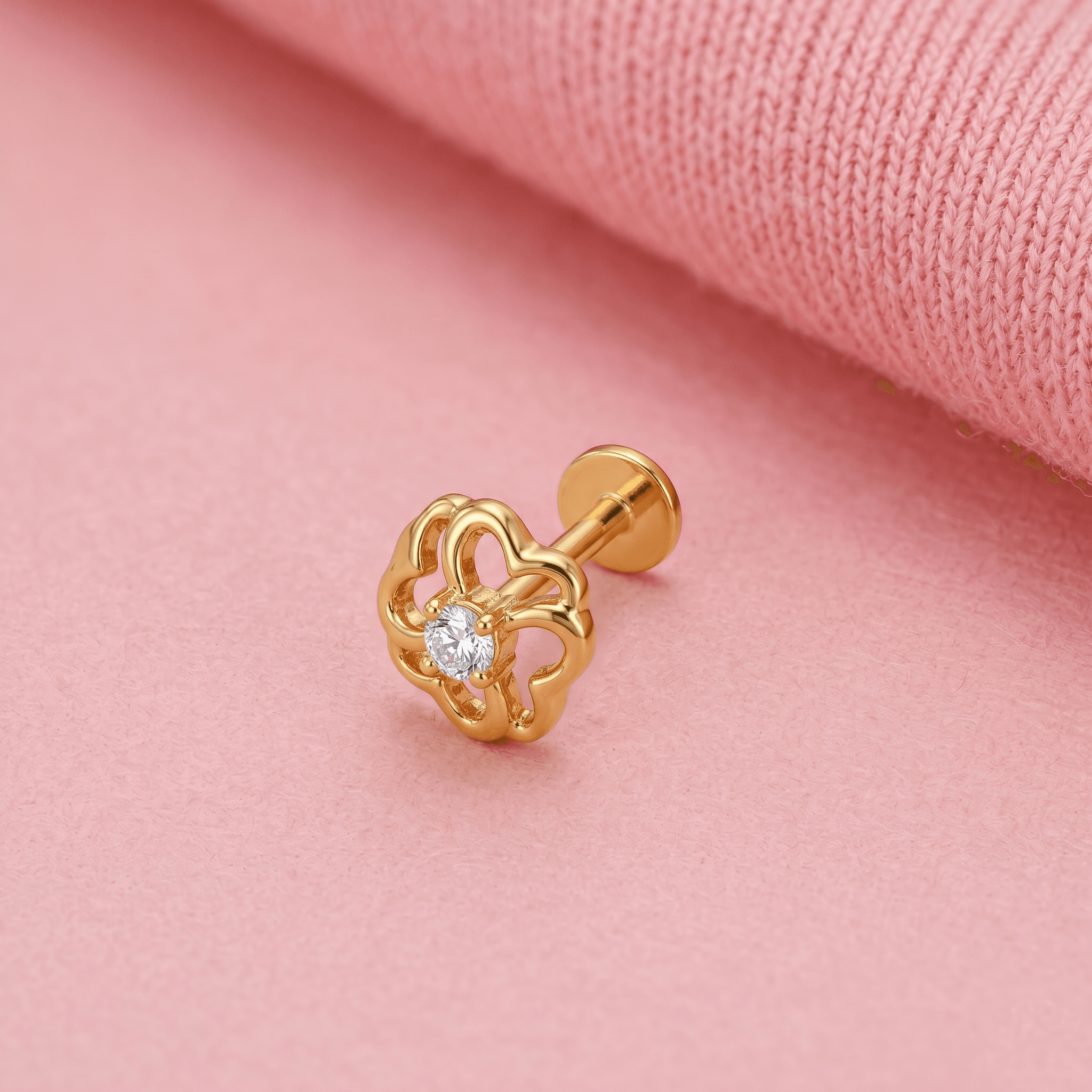 Petal Glow Nose Pin , 