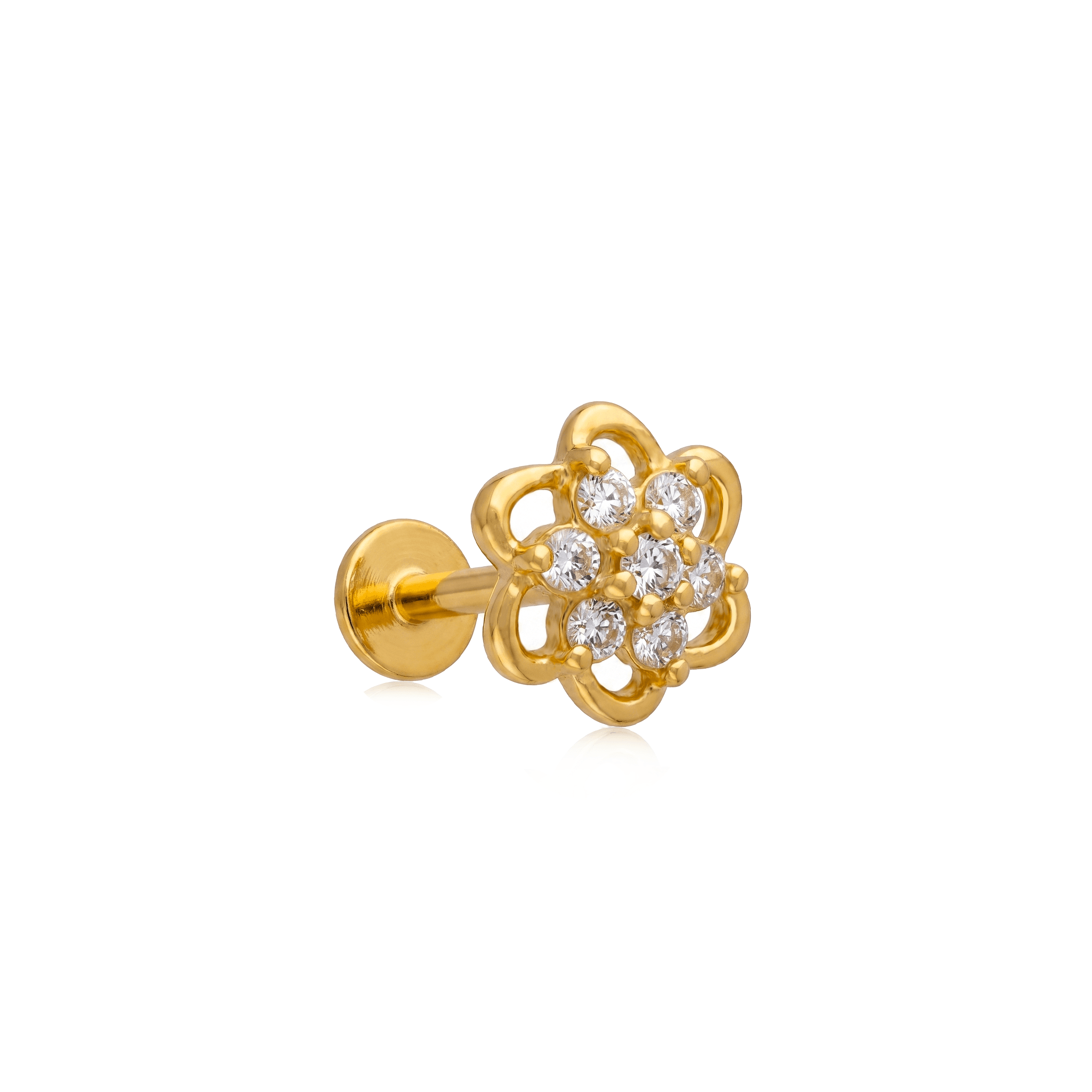 Golden Flora nose Stud , 